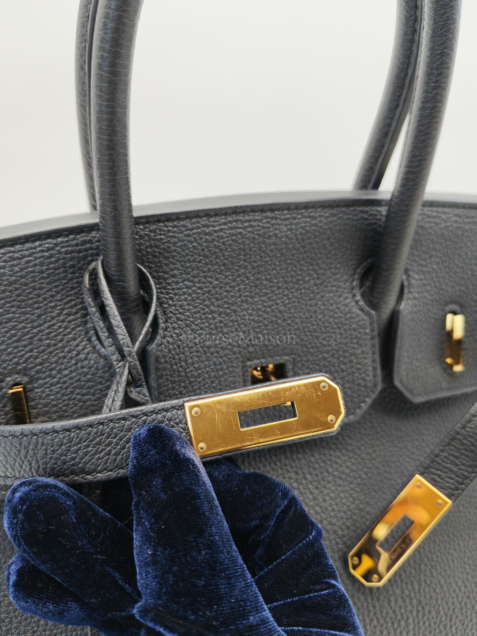 Birkin 30 Retourne in Black Togo Leather and Gold Hardware Stamp Z (2021) | Purse Maison Luxury Bags Shop