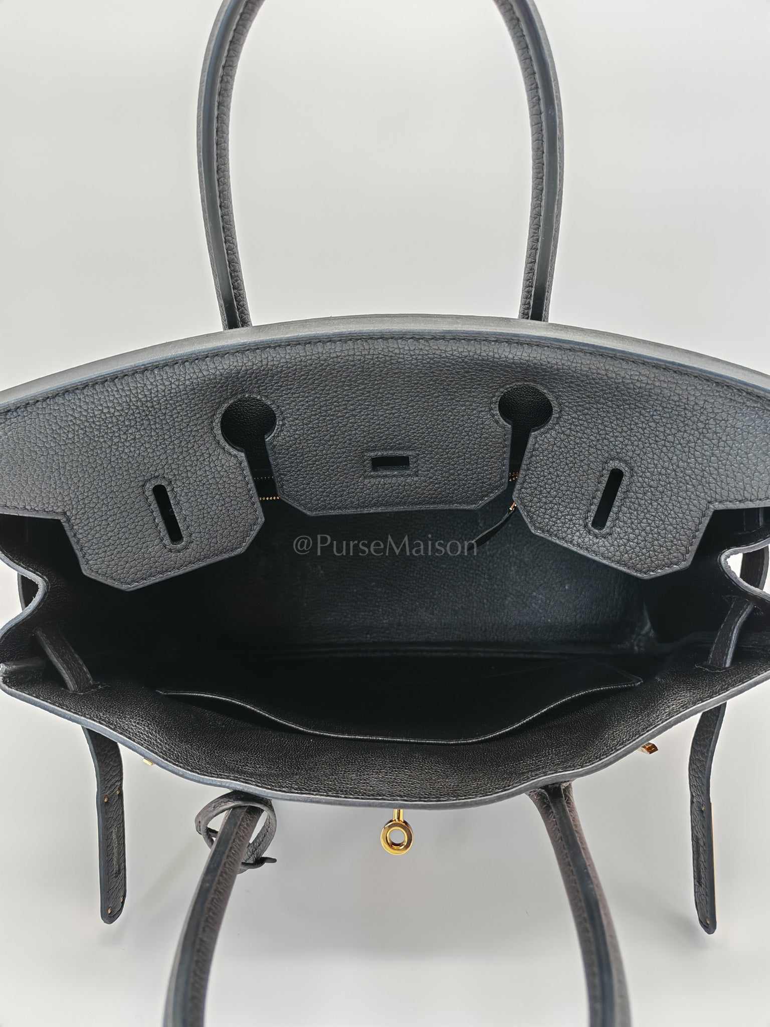 Birkin 30 Retourne in Black Togo Leather and Gold Hardware Stamp Z (2021) | Purse Maison Luxury Bags Shop