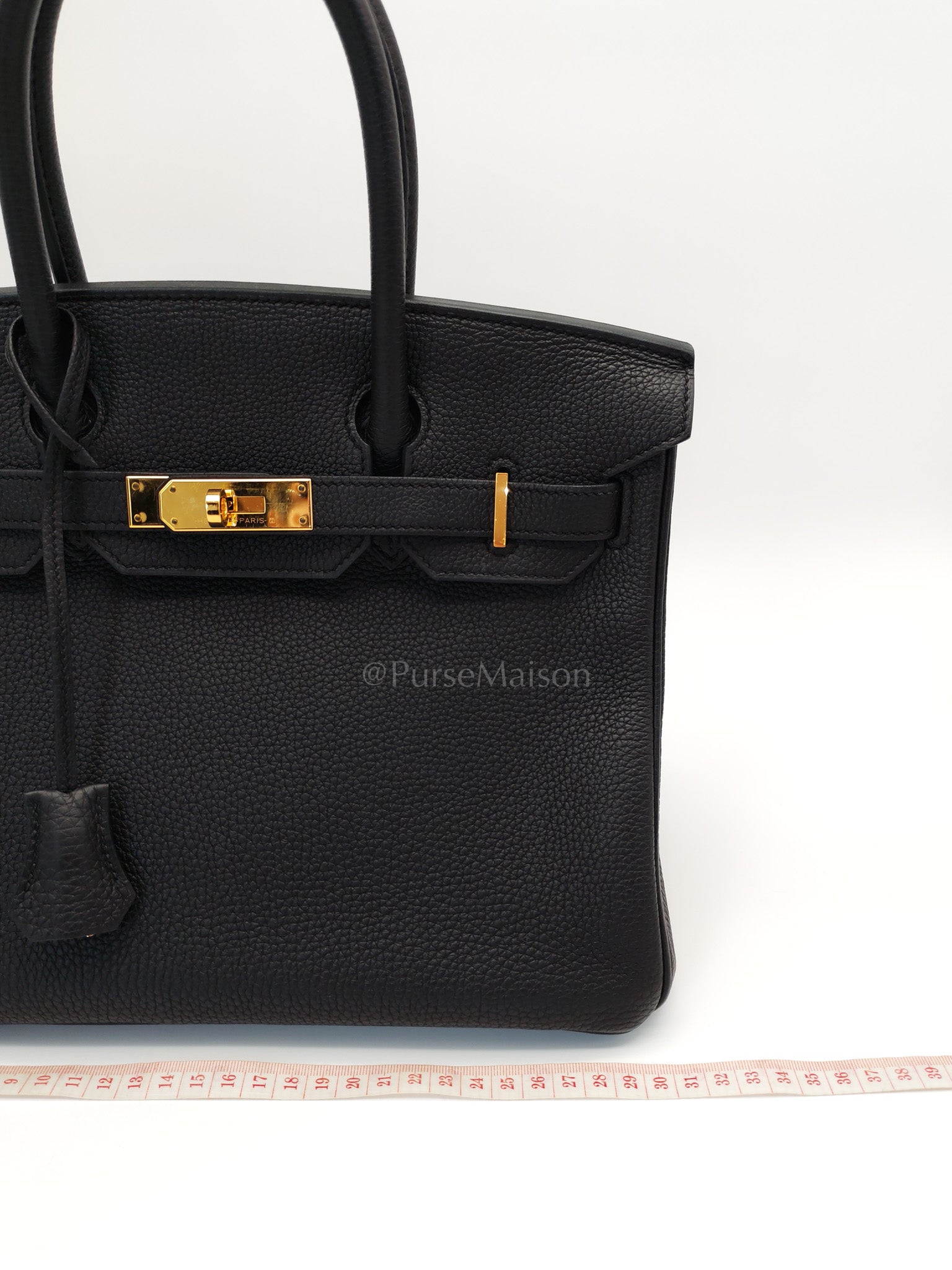 Birkin 30 Retourne in Black Togo Leather and Gold Hardware Stamp Z (2021) | Purse Maison Luxury Bags Shop