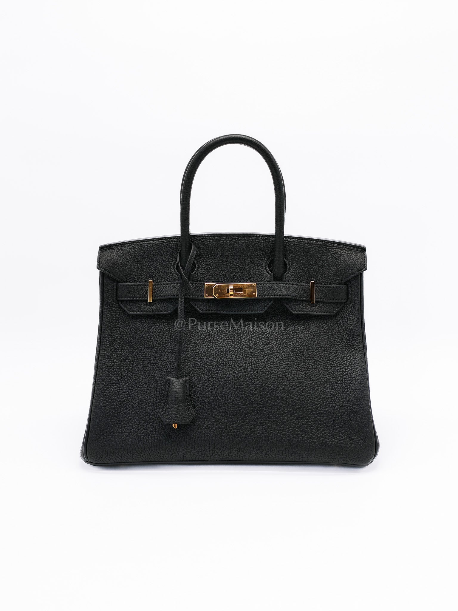 Birkin 30 Retourne in Black Togo Leather and Gold Hardware Stamp Z (2021) | Purse Maison Luxury Bags Shop