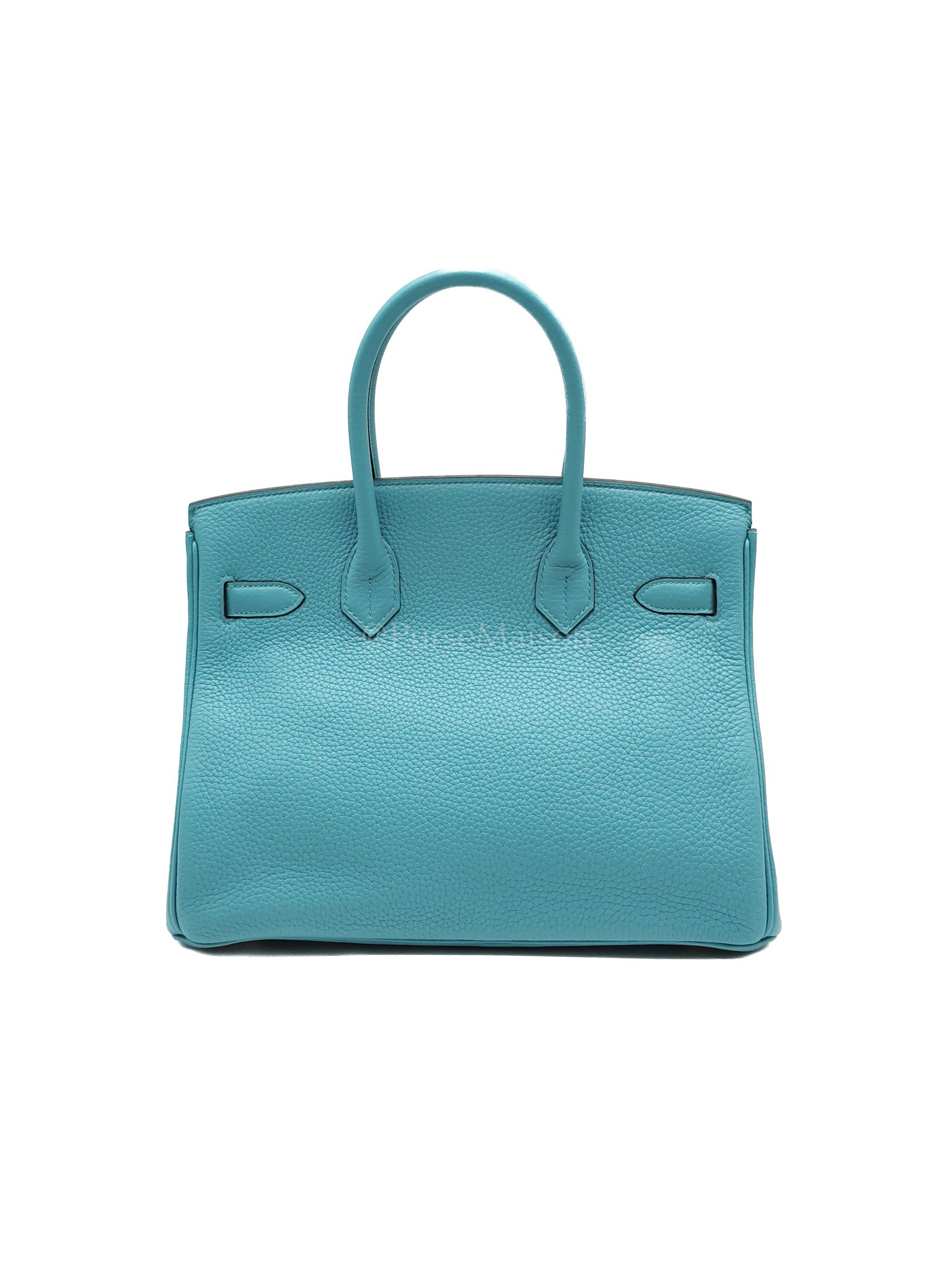 Birkin 30 Retourne in Bleu Saint Clemence and Gold Hardware Stamp T (2015) | Purse Maison Luxury Bags Shop
