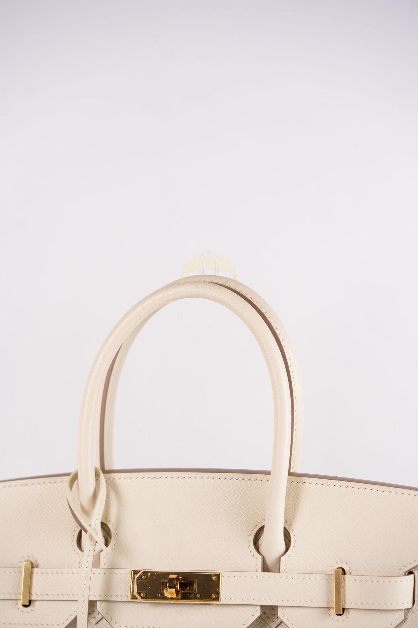 Birkin 30 Retourne in Craie Epsom Leather and Gold Hardware Stamp D (2019) | Purse Maison Luxury Bags Shop