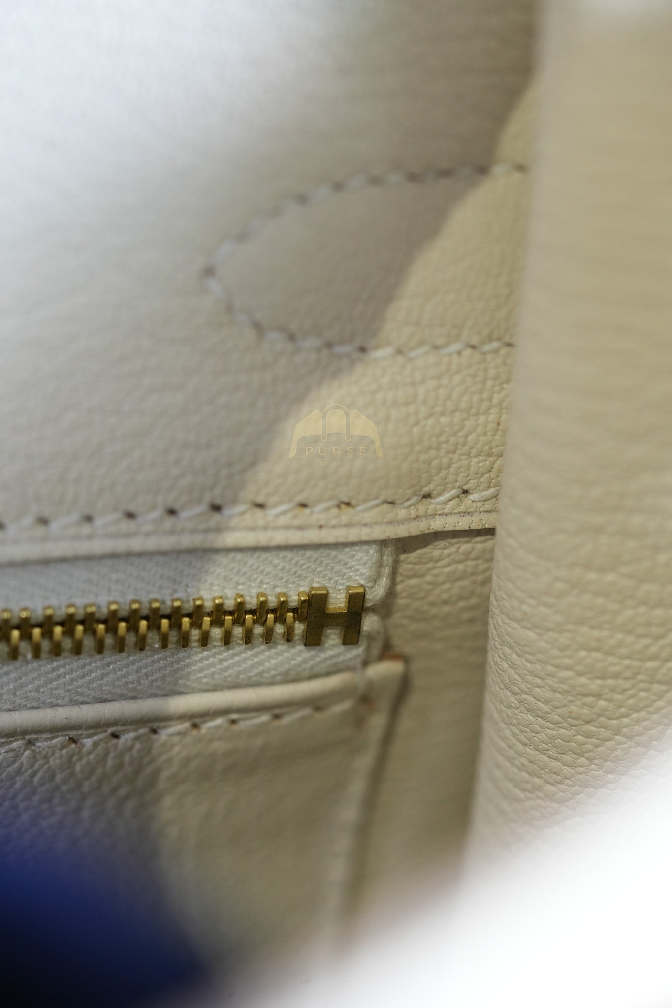 Birkin 30 Retourne in Craie Epsom Leather and Gold Hardware Stamp D (2019) | Purse Maison Luxury Bags Shop