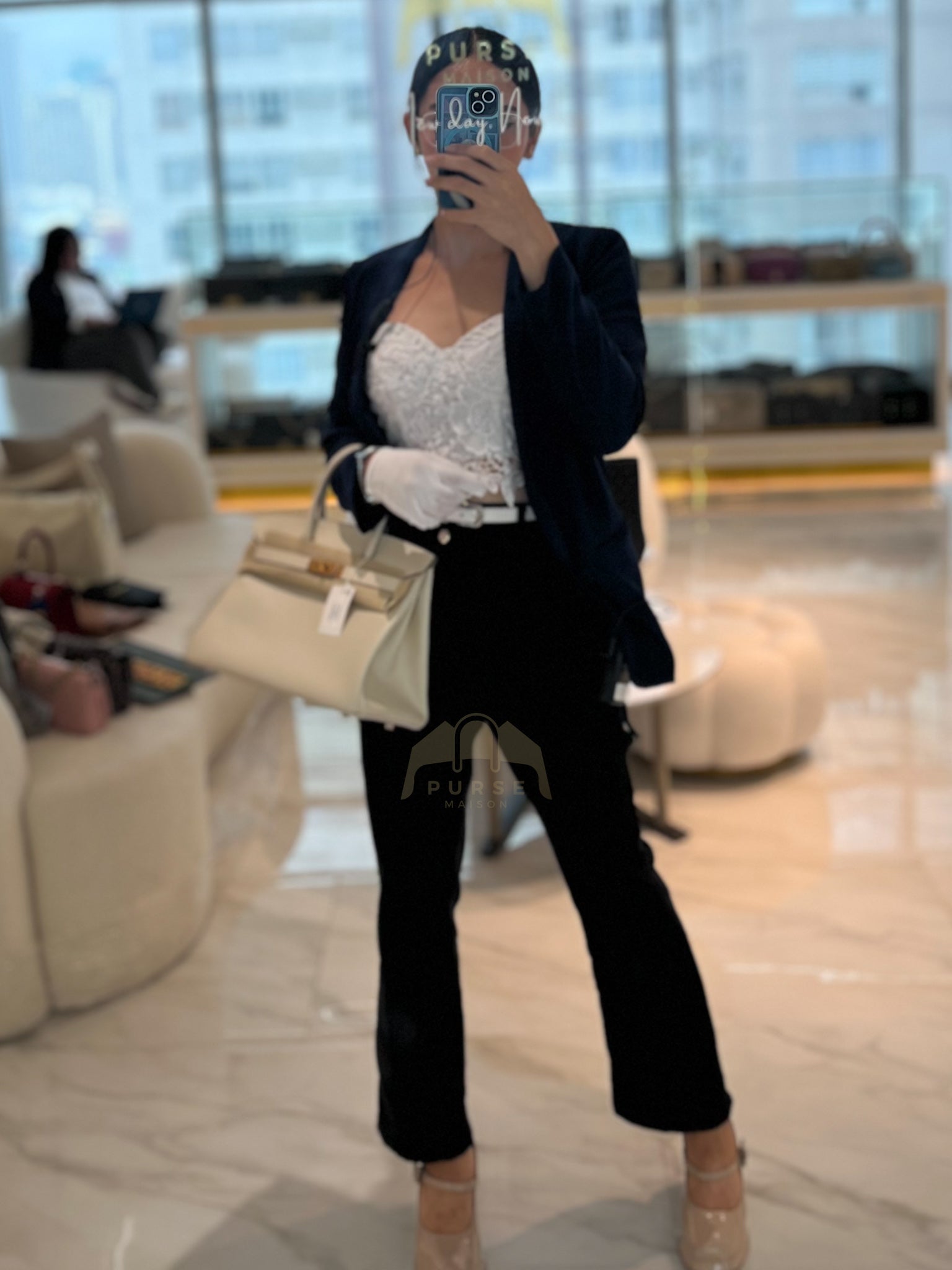 Birkin 30 Retourne in Craie Epsom Leather and Gold Hardware Stamp D (2019) | Purse Maison Luxury Bags Shop