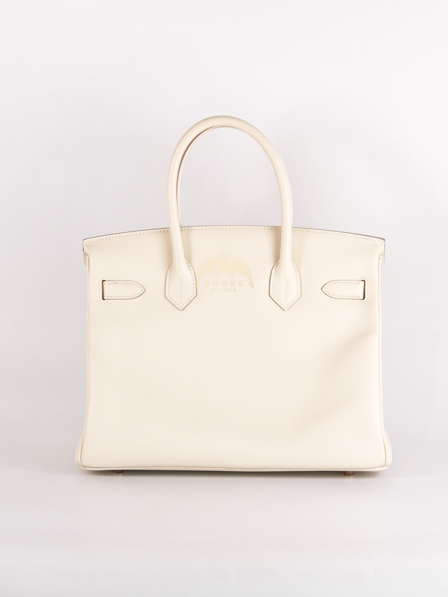 Birkin 30 Retourne in Craie Epsom Leather and Gold Hardware Stamp D (2019) | Purse Maison Luxury Bags Shop