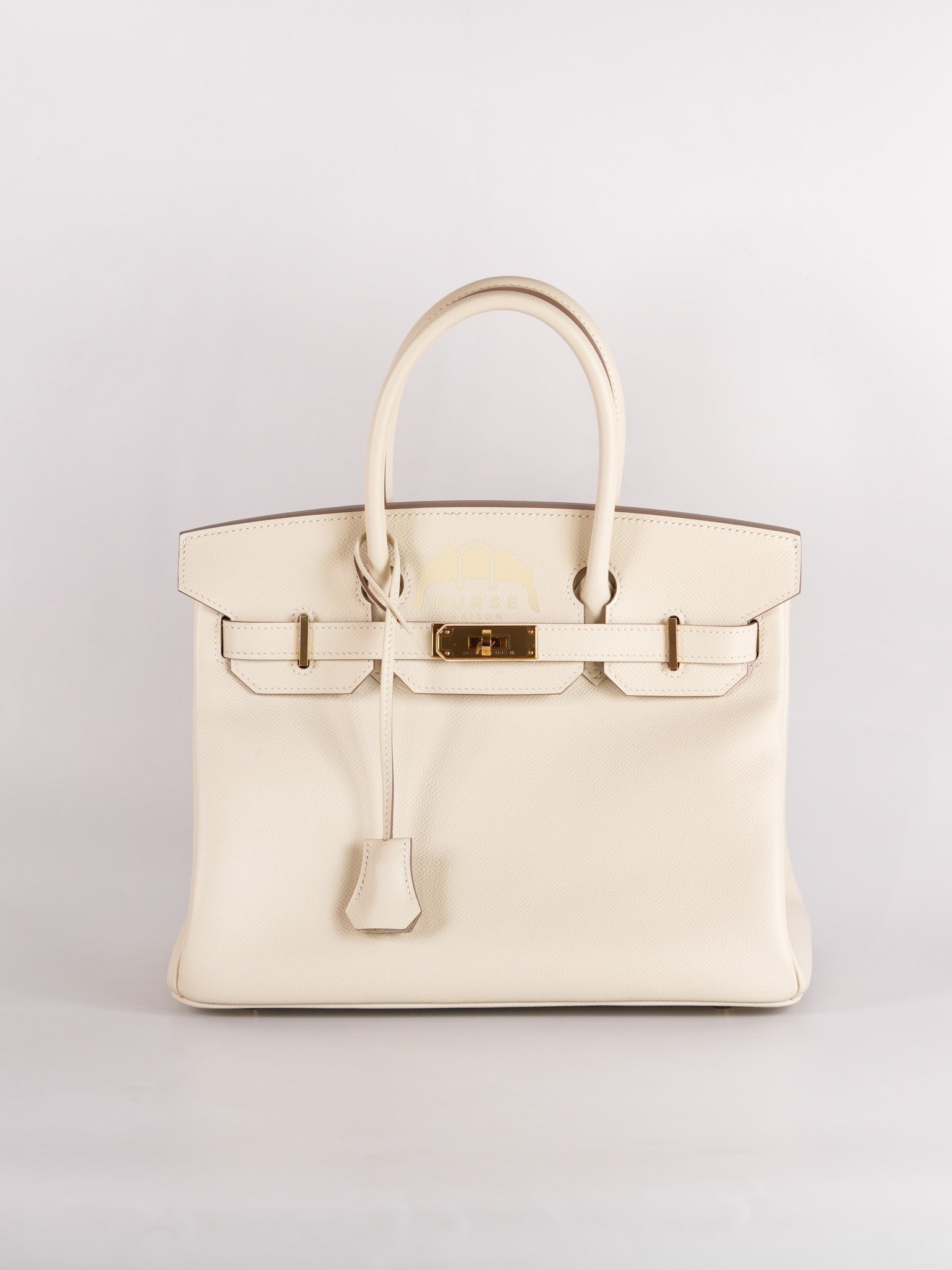 Birkin 30 Retourne in Craie Epsom Leather and Gold Hardware Stamp D (2019) | Purse Maison Luxury Bags Shop