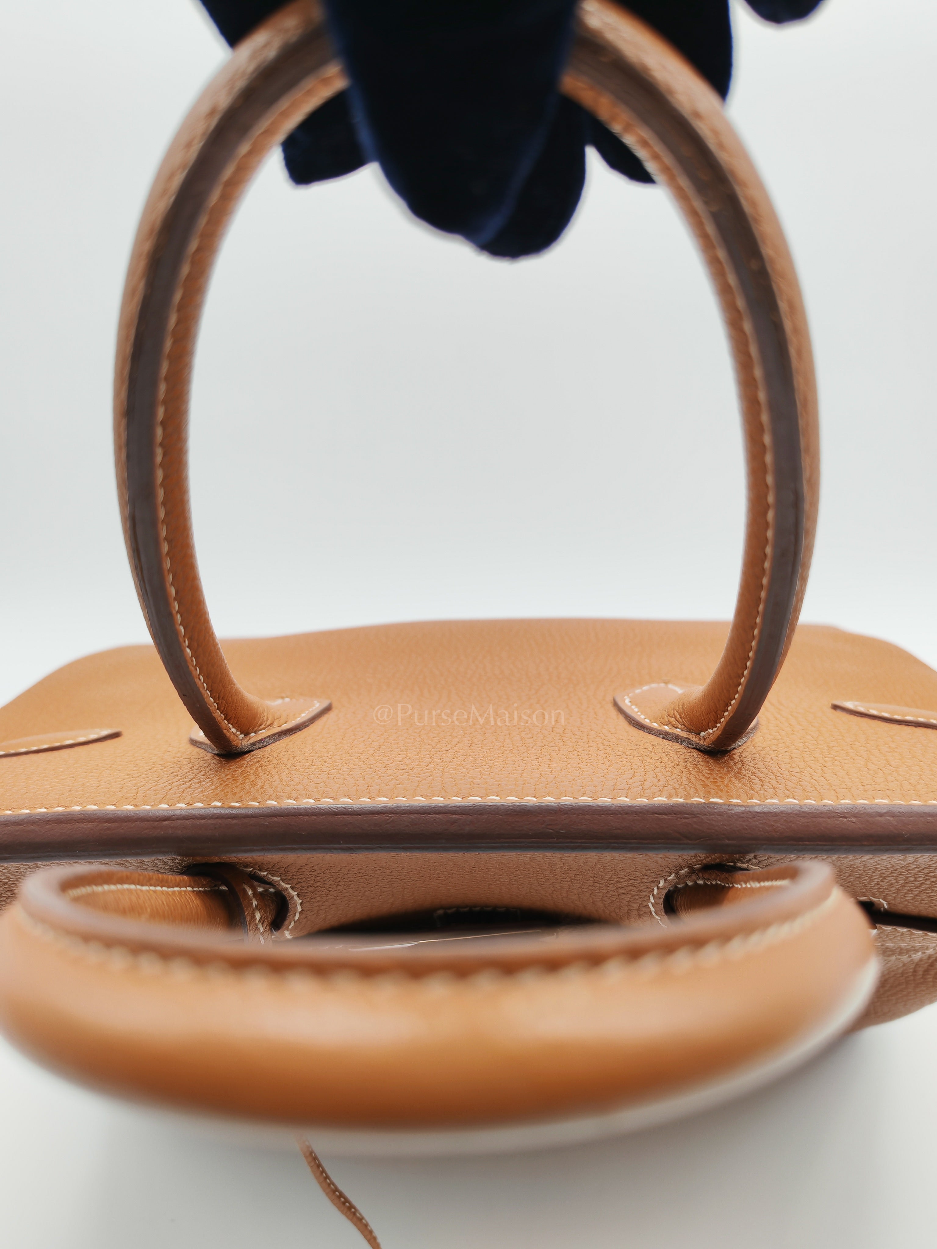Birkin 30 Retourne in Gold Togo Leather and Palladium Hardware Stamp Square M (2009) | Purse Maison Luxury Bags Shop