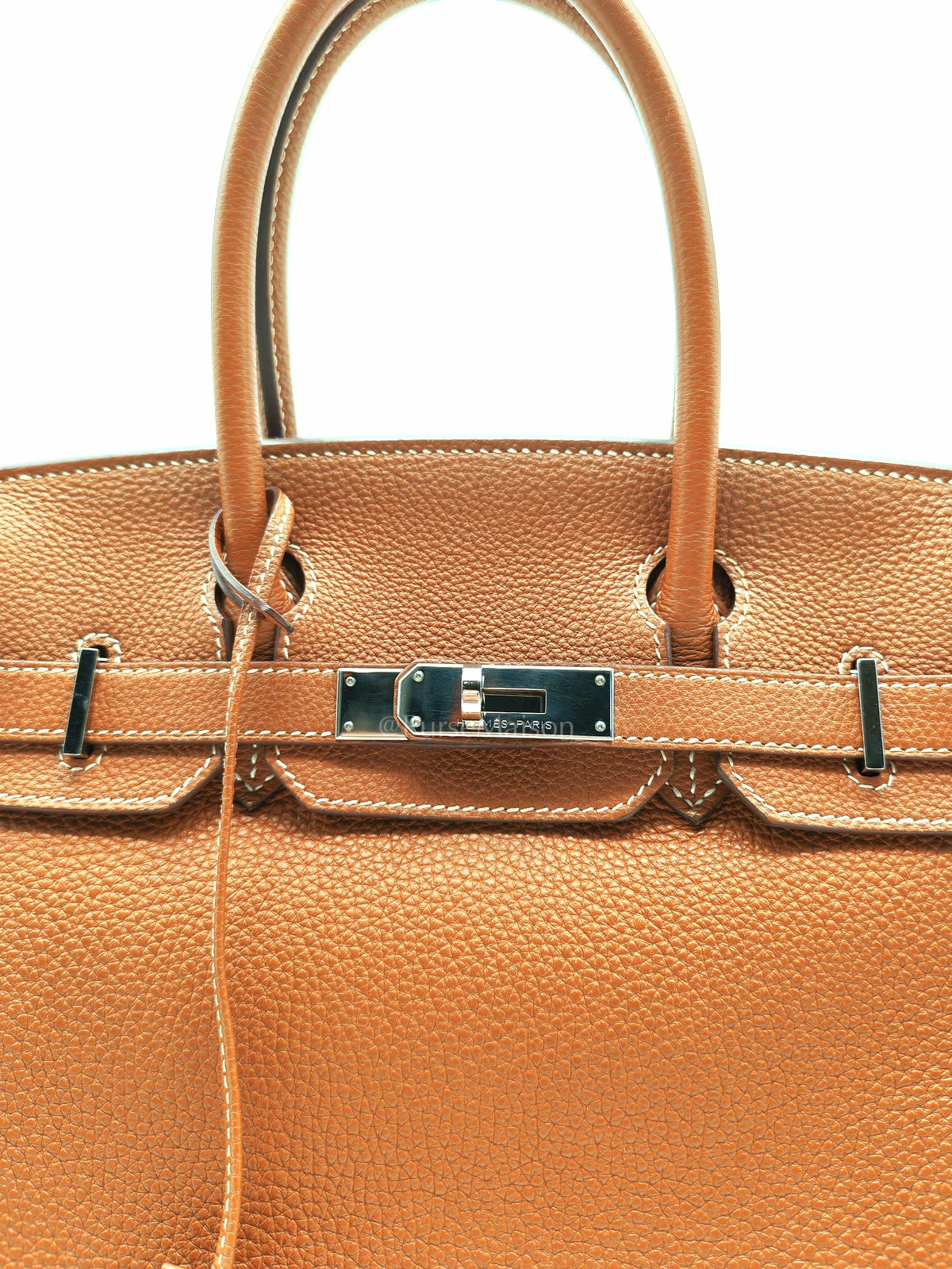 Birkin 30 Retourne in Gold Togo Leather and Palladium Hardware Stamp Square M (2009) | Purse Maison Luxury Bags Shop