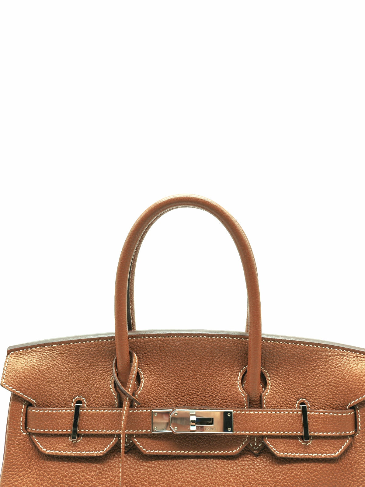 Birkin 30 Retourne in Gold Togo Leather and Palladium Hardware Stamp Square M (2009) | Purse Maison Luxury Bags Shop