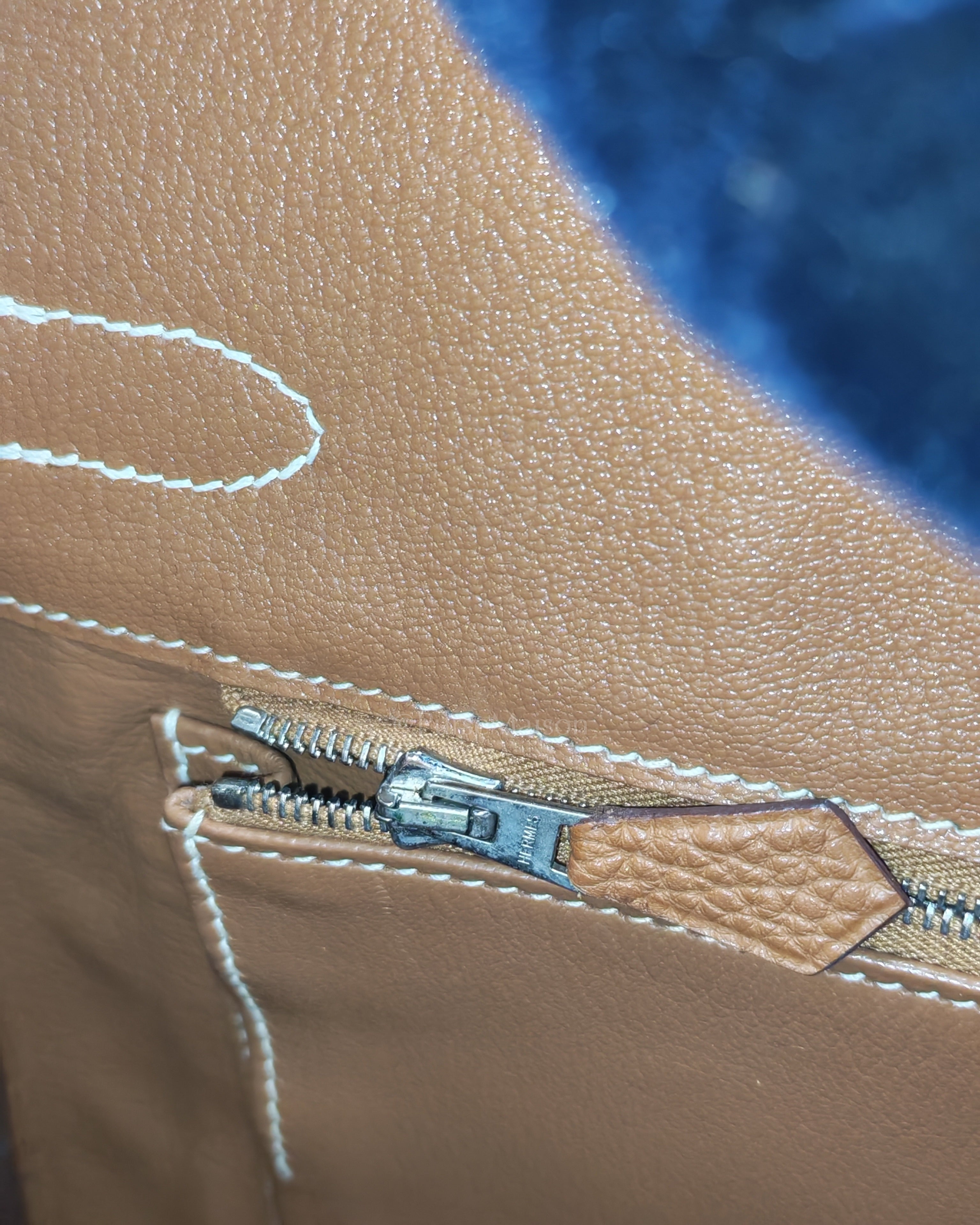 Birkin 30 Retourne in Gold Togo Leather and Palladium Hardware Stamp Square M (2009) | Purse Maison Luxury Bags Shop