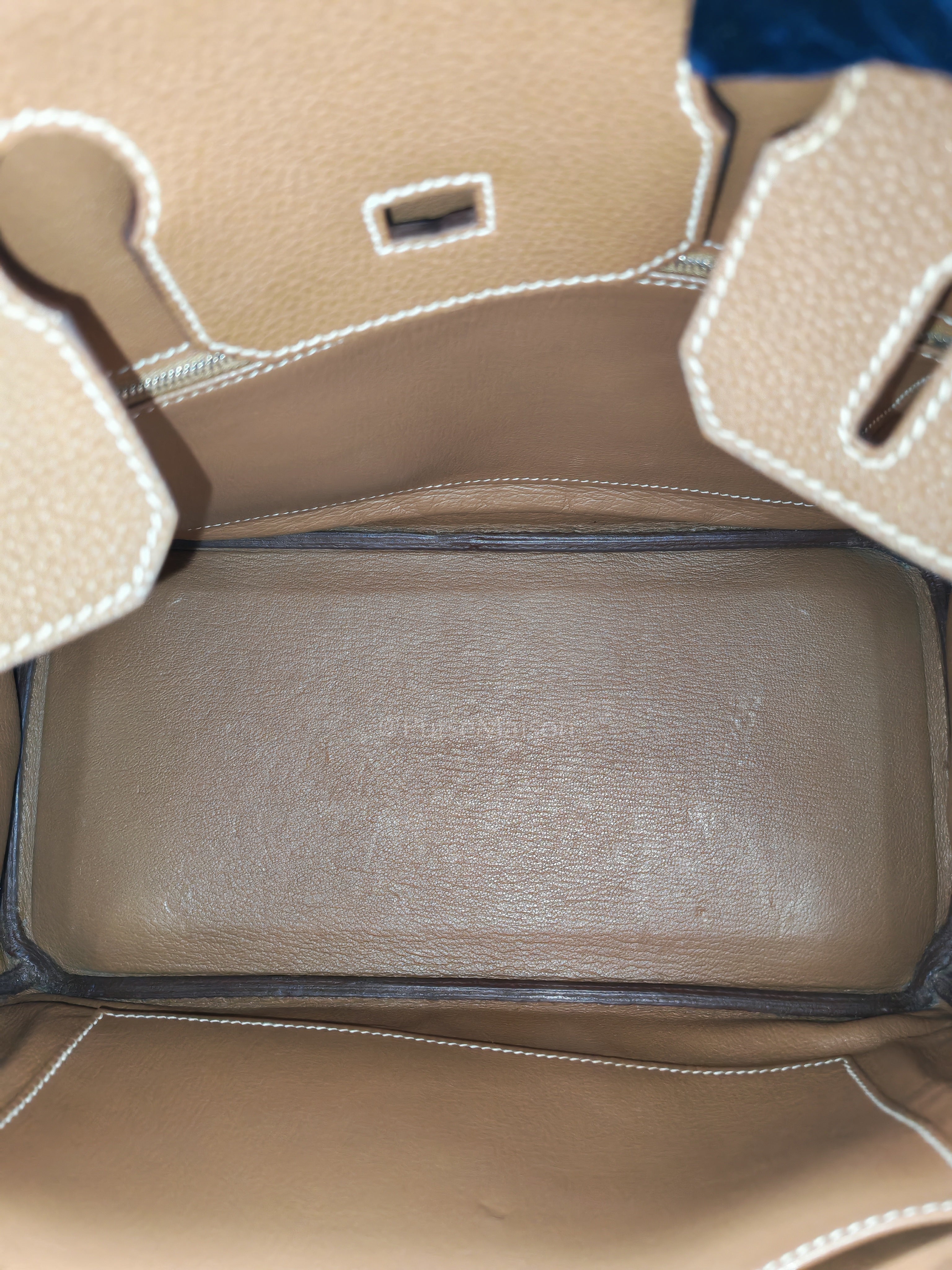 Birkin 30 Retourne in Gold Togo Leather and Palladium Hardware Stamp Square M (2009) | Purse Maison Luxury Bags Shop