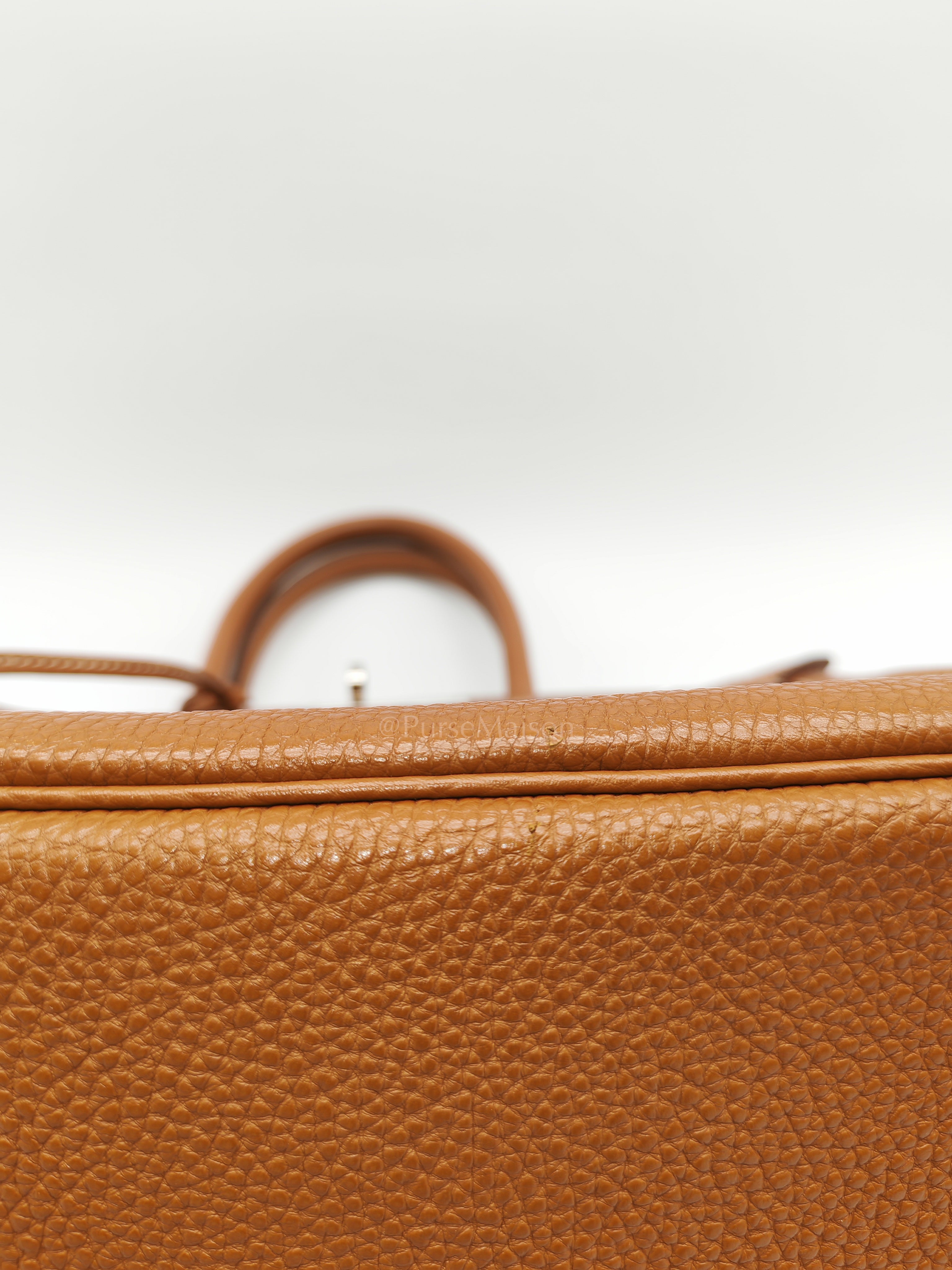 Birkin 30 Retourne in Gold Togo Leather and Palladium Hardware Stamp Square M (2009) | Purse Maison Luxury Bags Shop