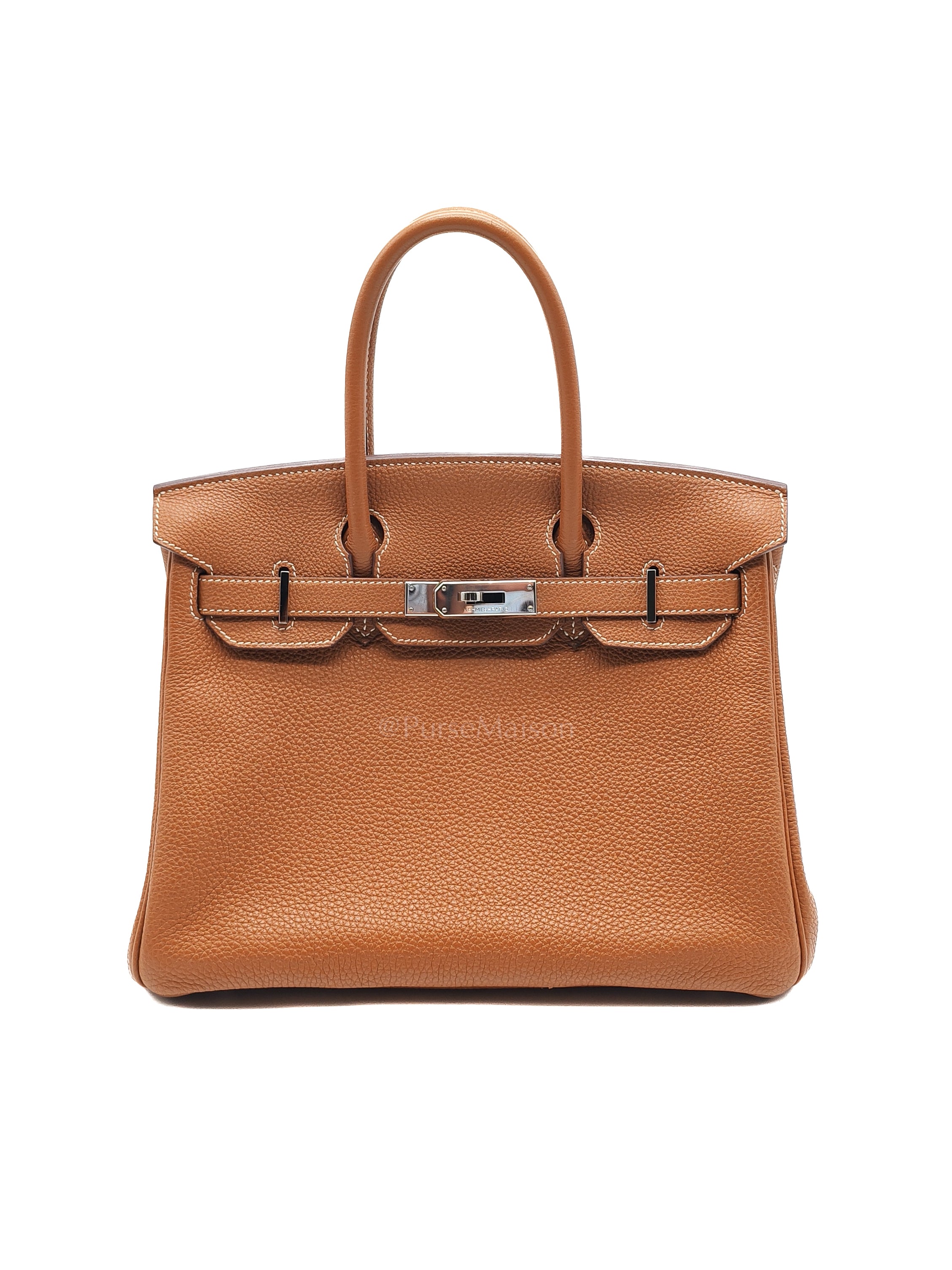 Birkin 30 Retourne in Gold Togo Leather and Palladium Hardware Stamp Square M (2009) | Purse Maison Luxury Bags Shop