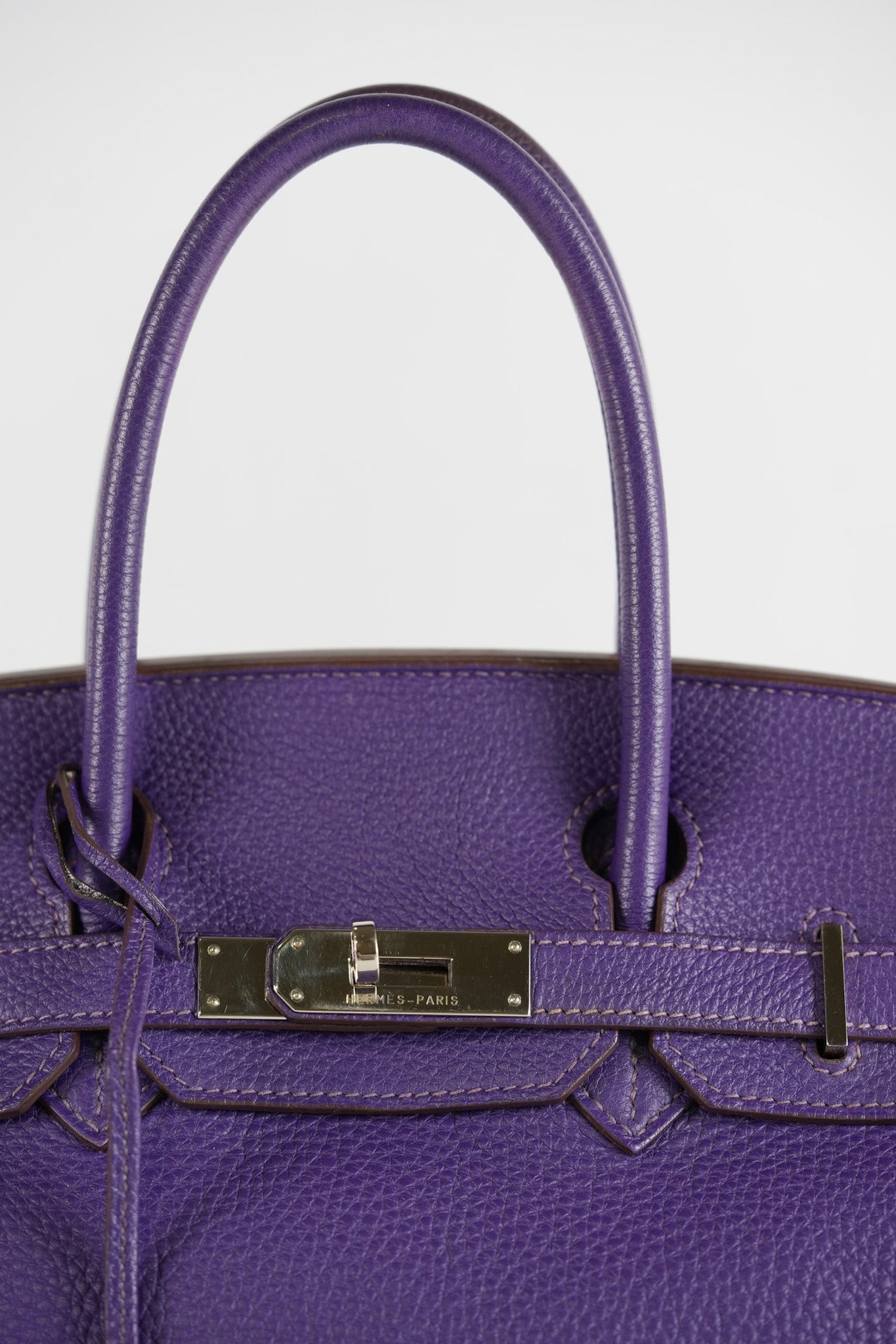 Birkin 30 Retourne in Purple Togo Leather and Palladium Square N (2010) | Purse Maison Luxury Bags Shop