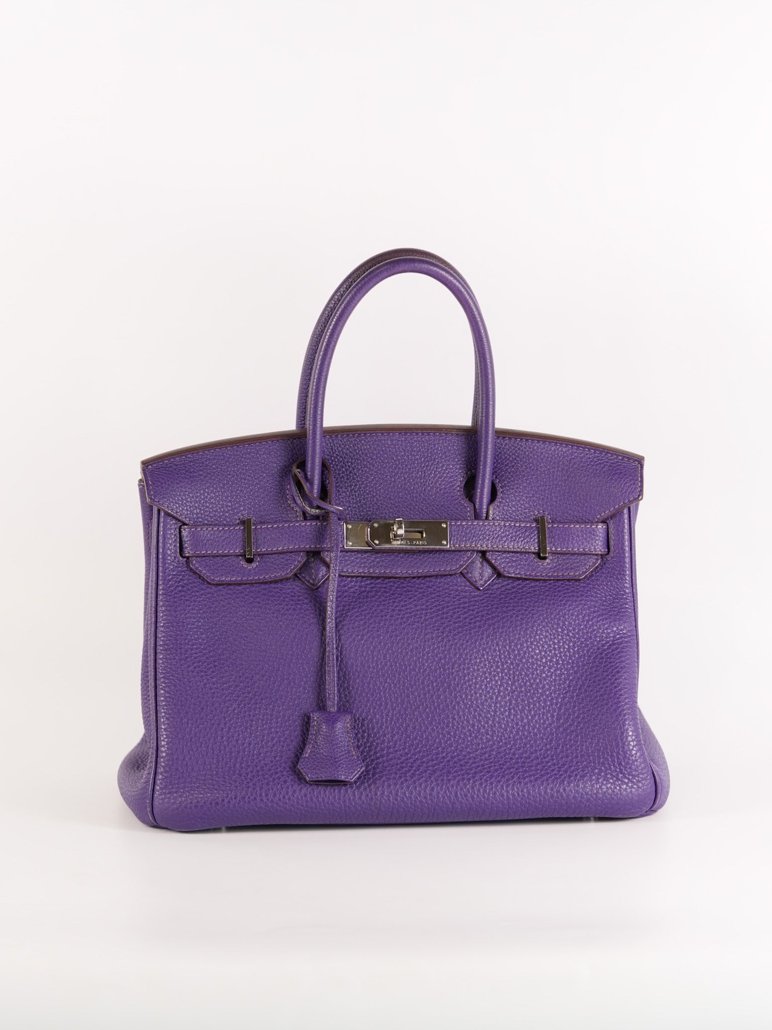 Birkin 30 Retourne in Purple Togo Leather and Palladium Square N (2010) | Purse Maison Luxury Bags Shop
