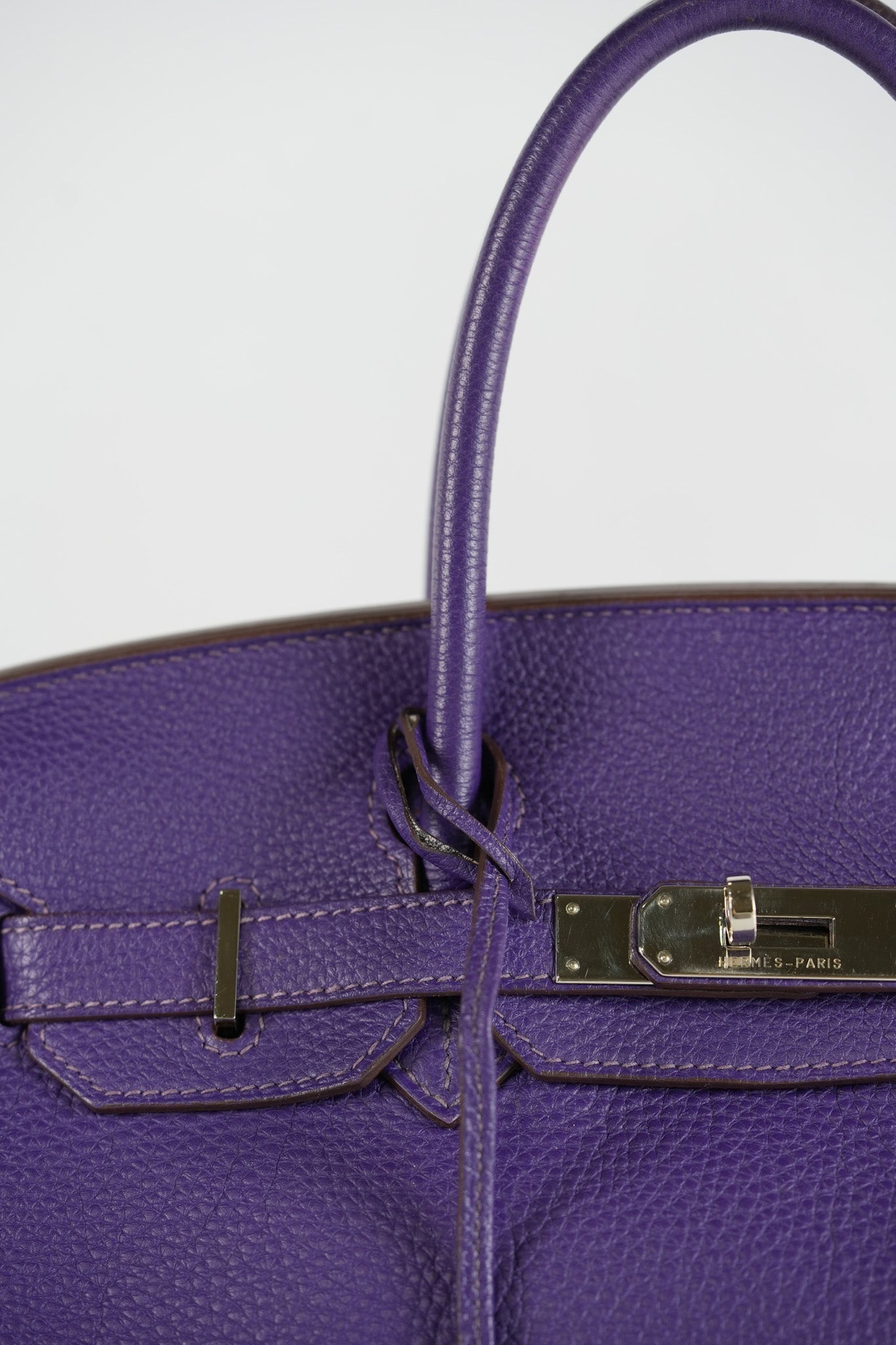 Birkin 30 Retourne in Purple Togo Leather and Palladium Square N (2010) | Purse Maison Luxury Bags Shop