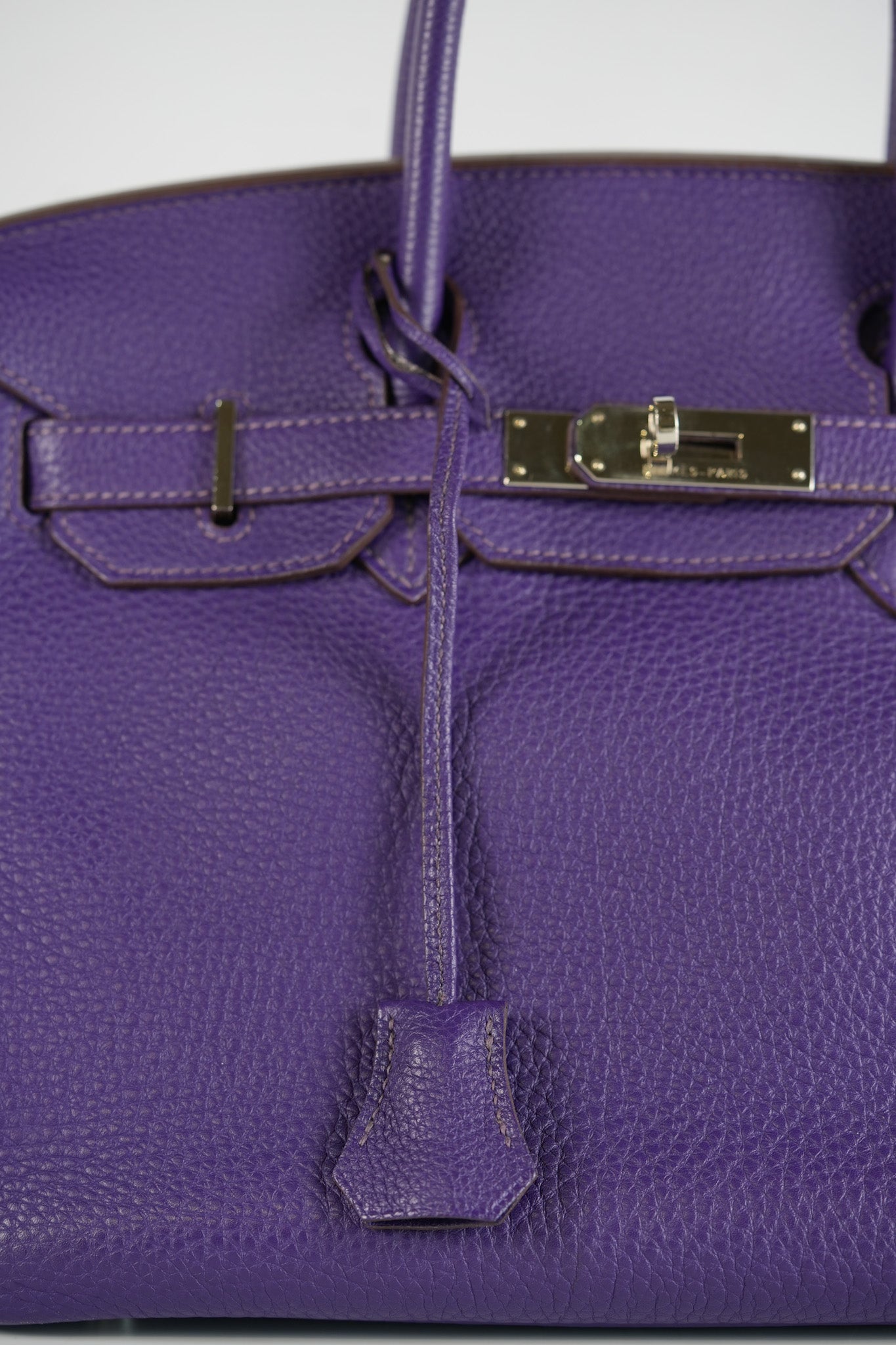 Birkin 30 Retourne in Purple Togo Leather and Palladium Square N (2010) | Purse Maison Luxury Bags Shop