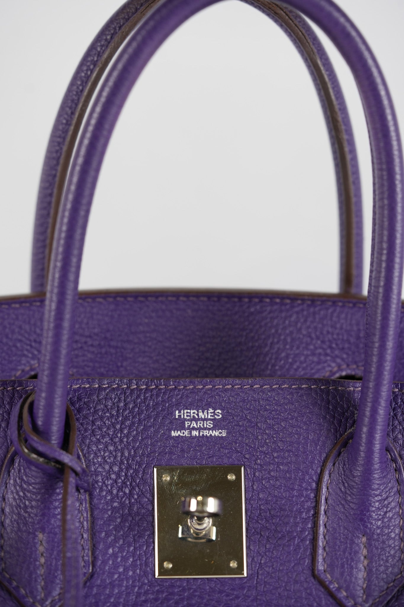 Birkin 30 Retourne in Purple Togo Leather and Palladium Square N (2010) | Purse Maison Luxury Bags Shop