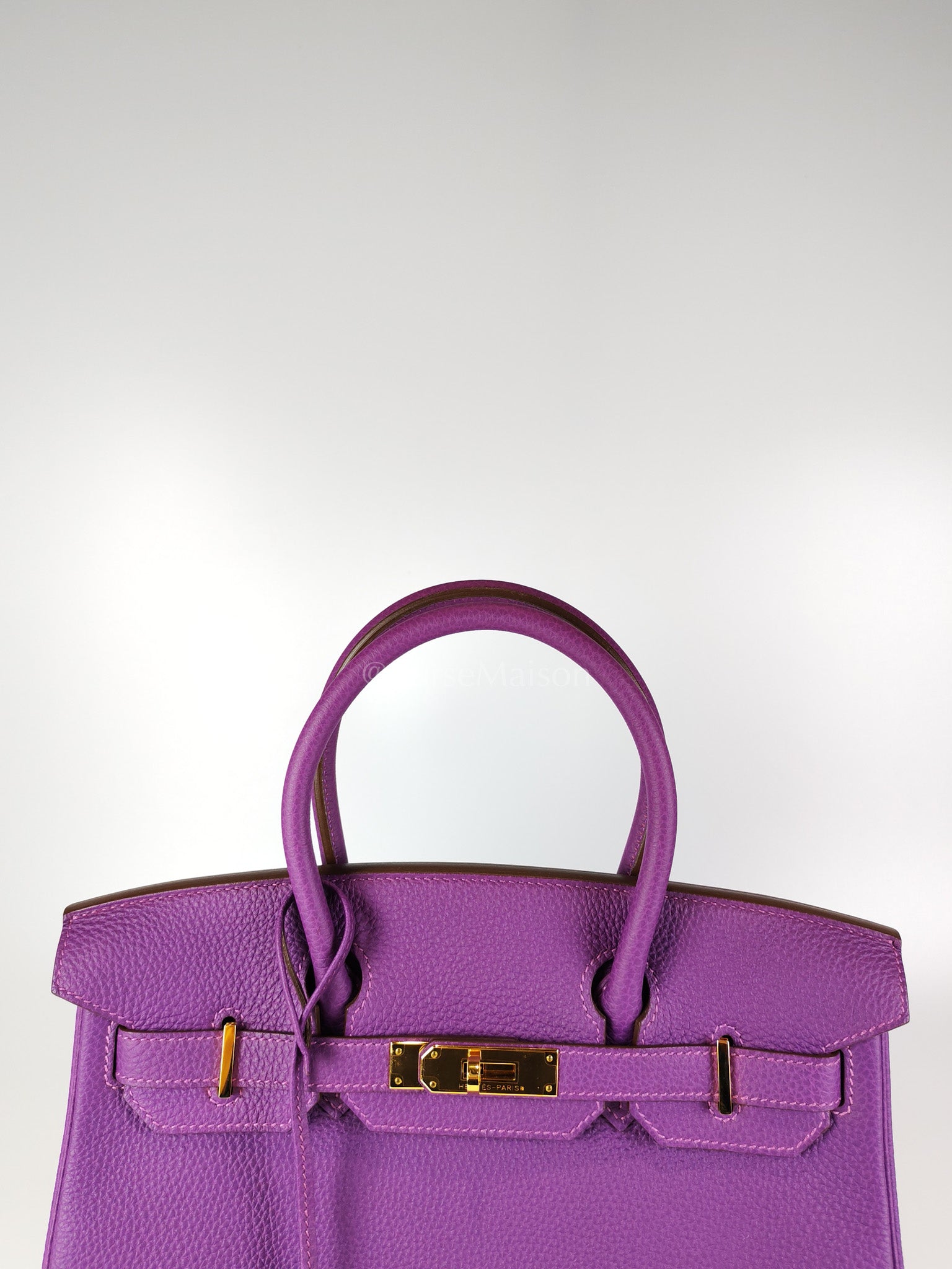 Birkin 30 Retourne in Purple Togo Loeather and Gold Hardware Stamp T (2015) | Purse Maison Luxury Bags Shop
