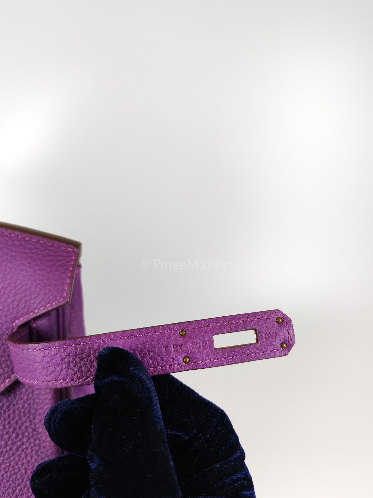 Birkin 30 Retourne in Purple Togo Loeather and Gold Hardware Stamp T (2015) | Purse Maison Luxury Bags Shop