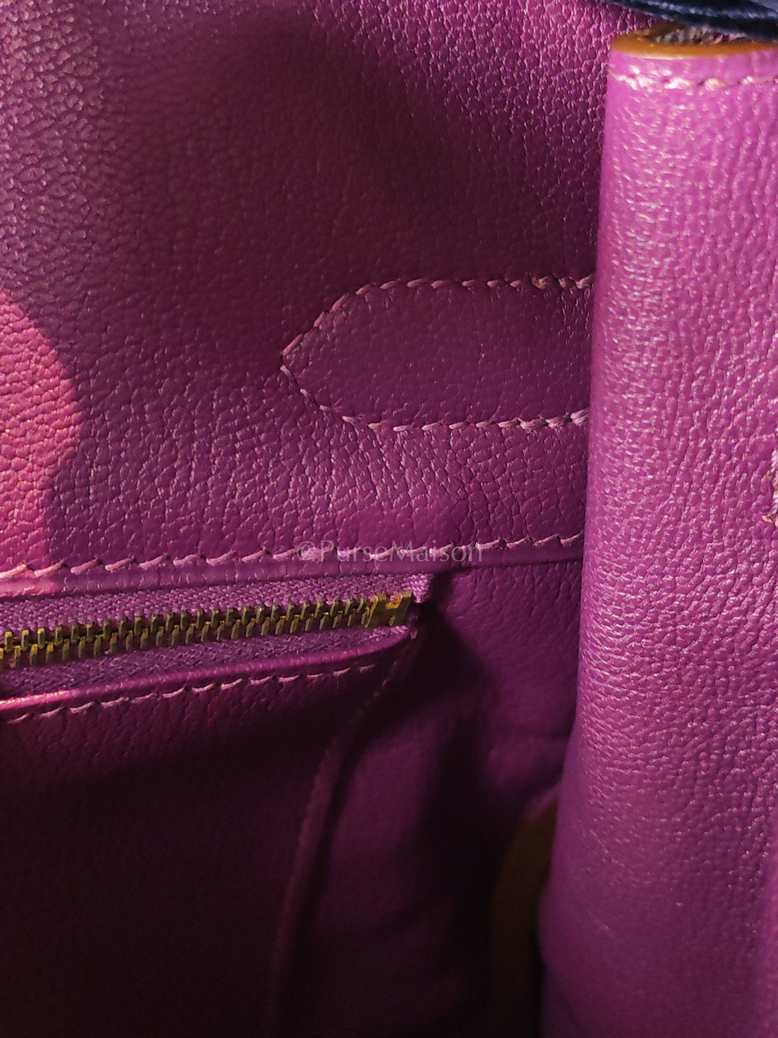 Birkin 30 Retourne in Purple Togo Loeather and Gold Hardware Stamp T (2015) | Purse Maison Luxury Bags Shop
