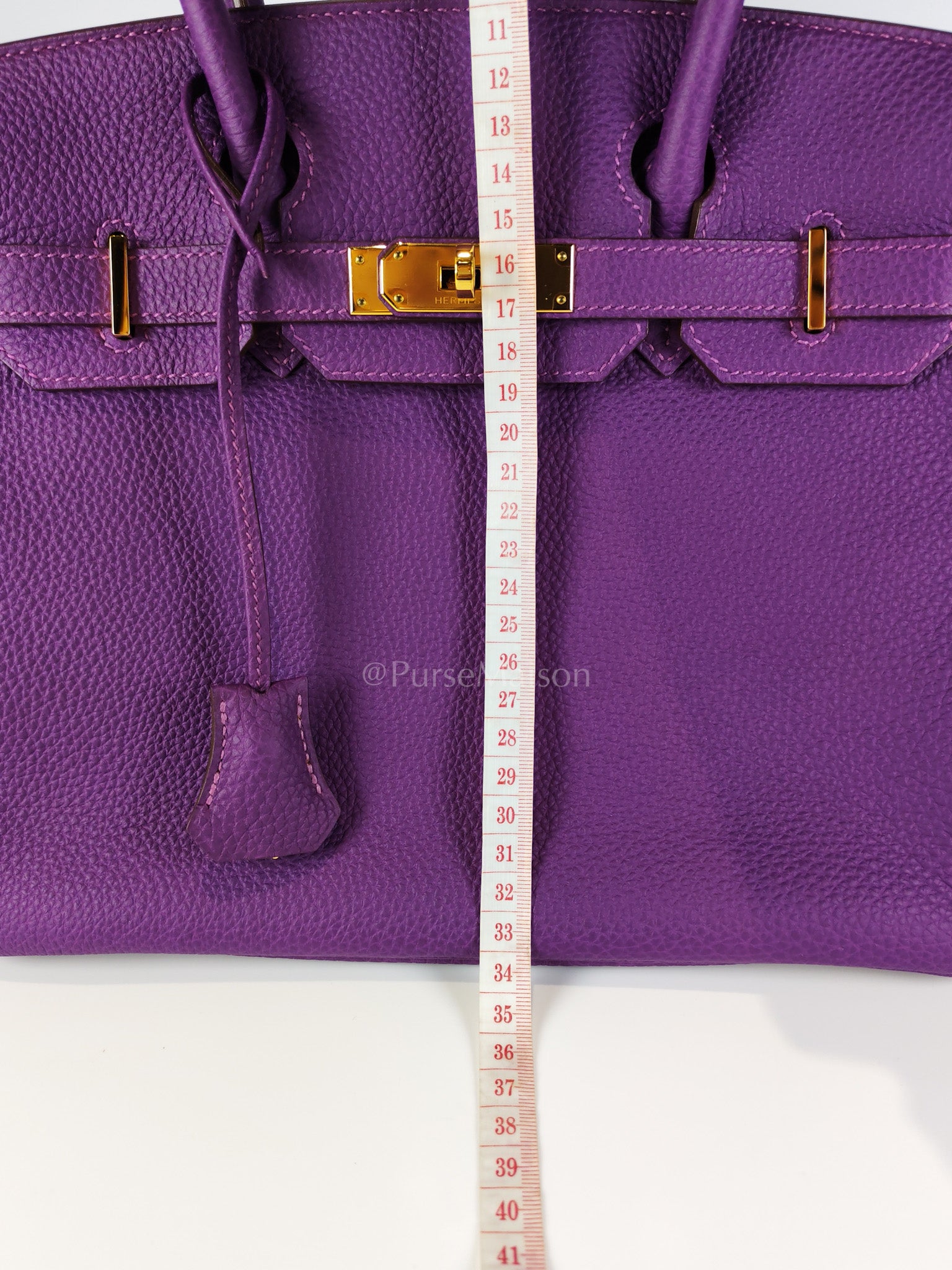 Birkin 30 Retourne in Purple Togo Loeather and Gold Hardware Stamp T (2015) | Purse Maison Luxury Bags Shop