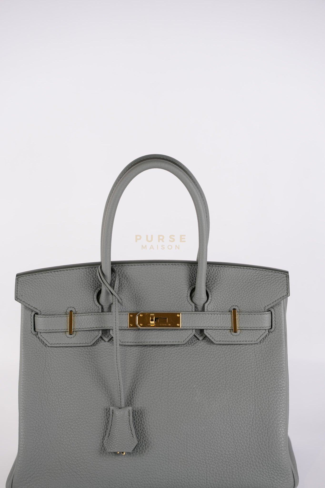 Birkin 30 Retourne Vert Amande in Togo Leather and Gold Hardware Stamp D (2019) | Purse Maison Luxury Bags Shop