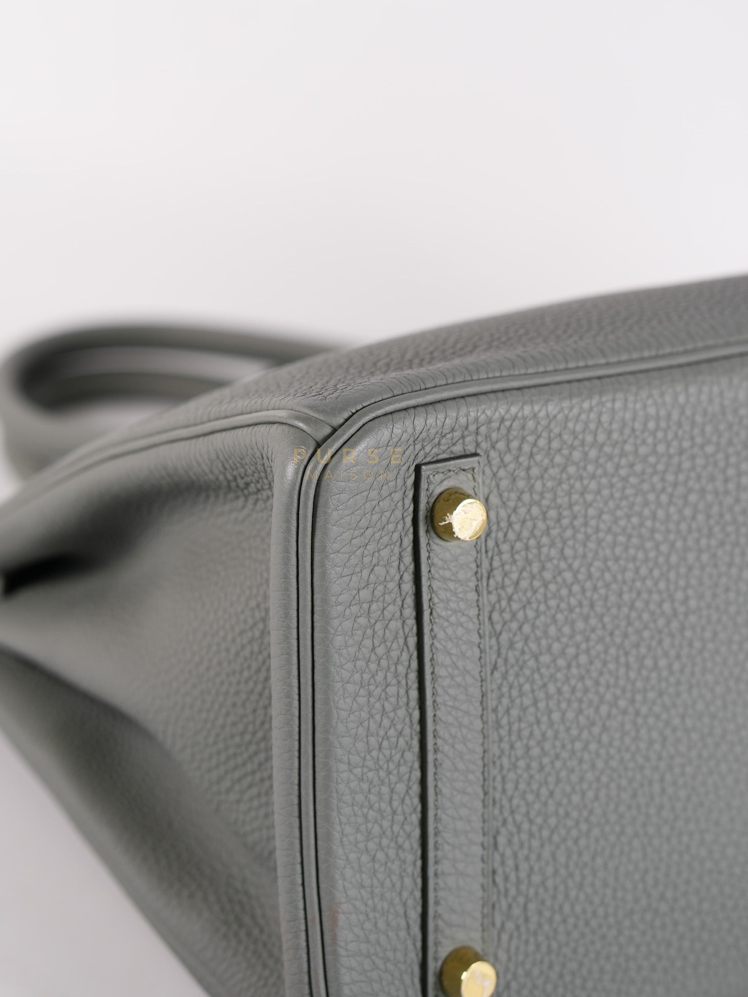 Birkin 30 Retourne Vert Amande in Togo Leather and Gold Hardware Stamp D (2019) | Purse Maison Luxury Bags Shop