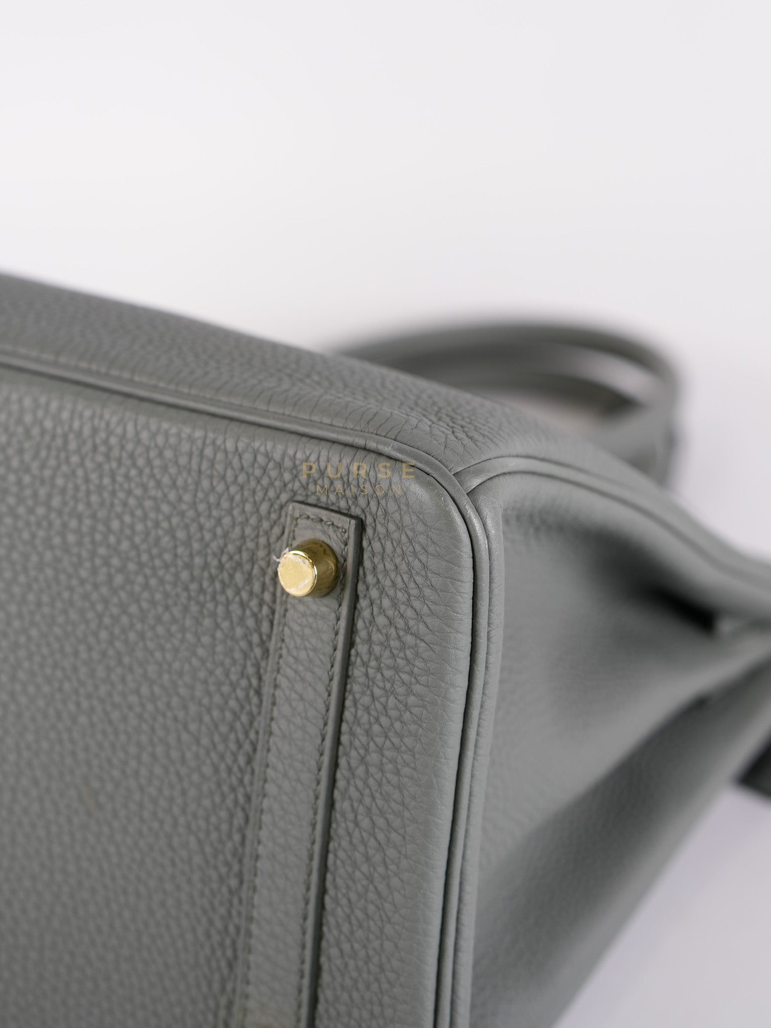 Birkin 30 Retourne Vert Amande in Togo Leather and Gold Hardware Stamp D (2019) | Purse Maison Luxury Bags Shop