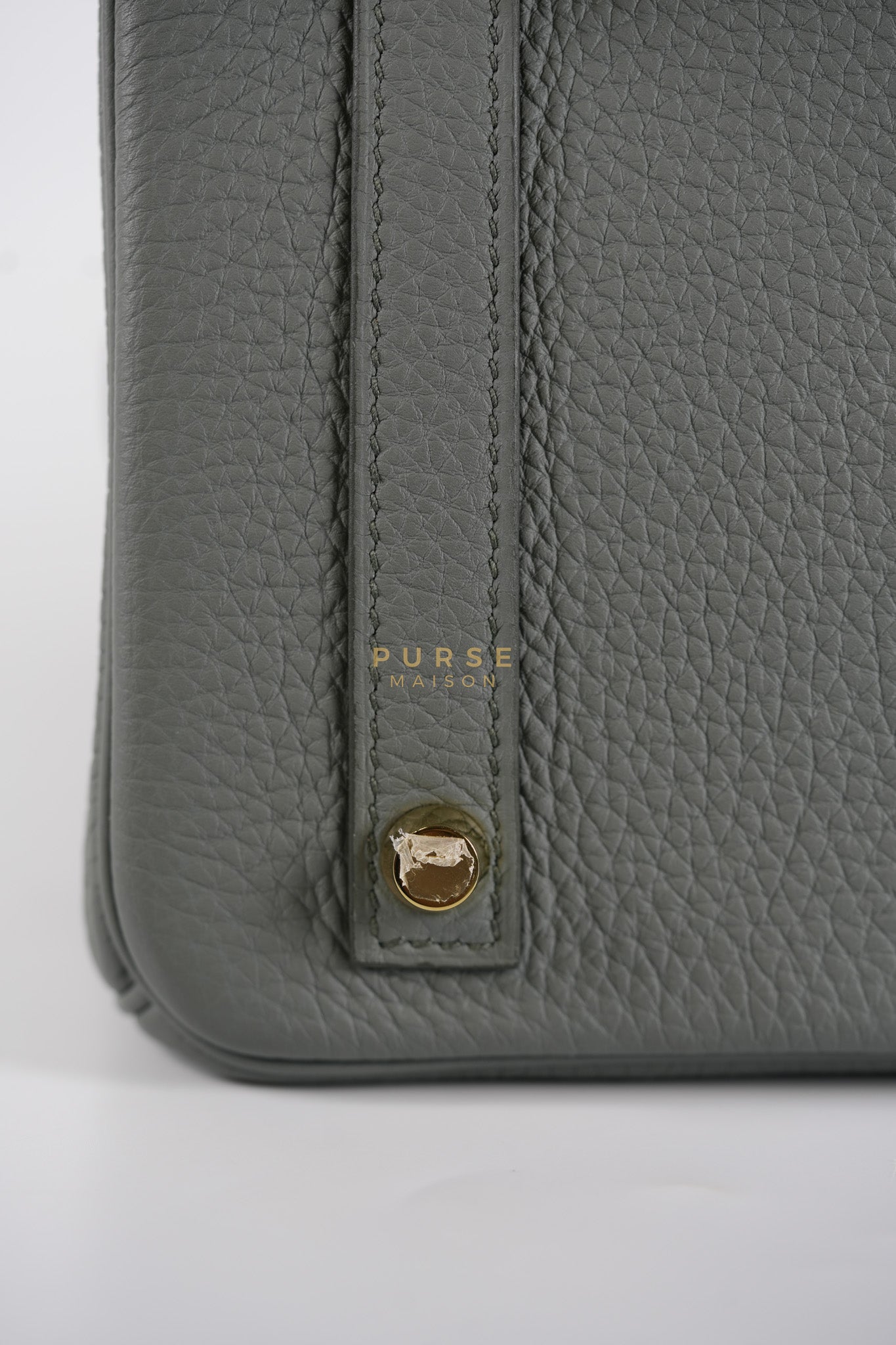 Birkin 30 Retourne Vert Amande in Togo Leather and Gold Hardware Stamp D (2019) | Purse Maison Luxury Bags Shop