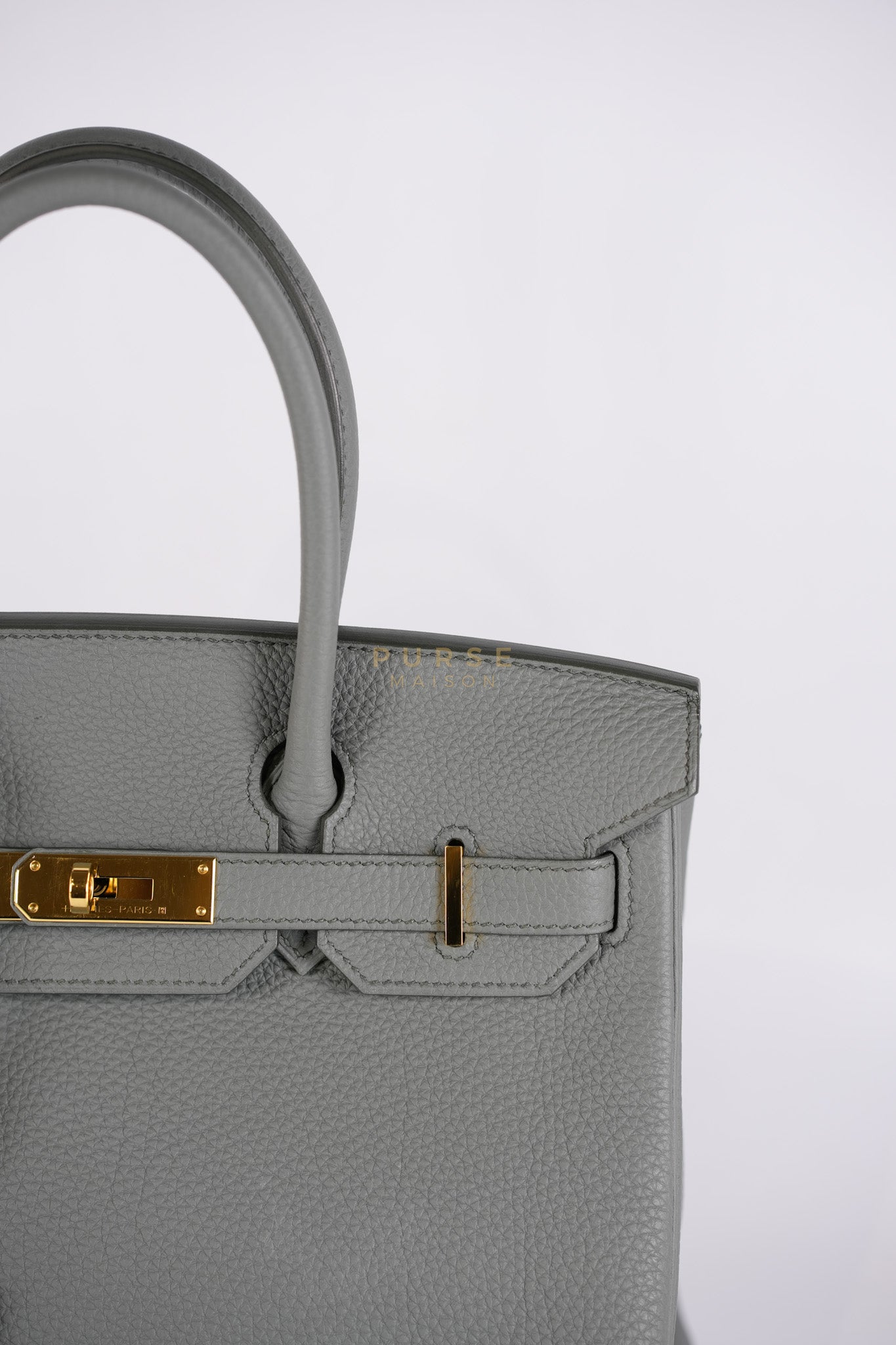Birkin 30 Retourne Vert Amande in Togo Leather and Gold Hardware Stamp D (2019) | Purse Maison Luxury Bags Shop