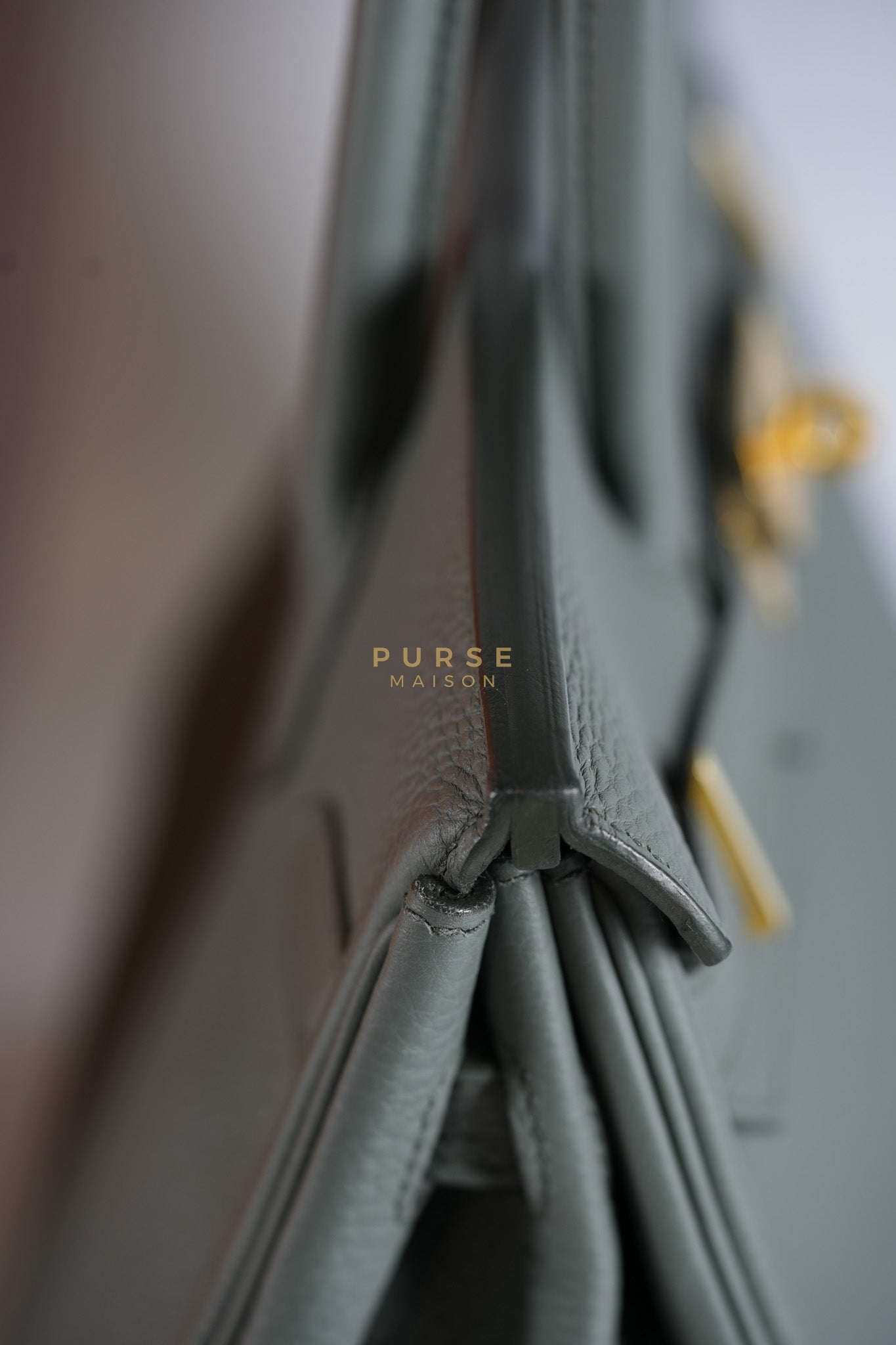 Birkin 30 Retourne Vert Amande in Togo Leather and Gold Hardware Stamp D (2019) | Purse Maison Luxury Bags Shop