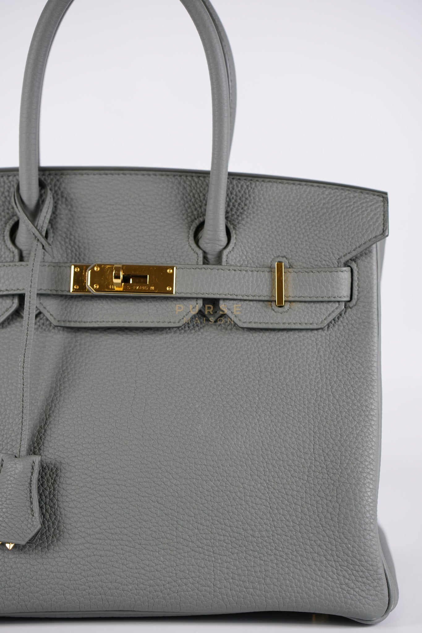 Birkin 30 Retourne Vert Amande in Togo Leather and Gold Hardware Stamp D (2019) | Purse Maison Luxury Bags Shop