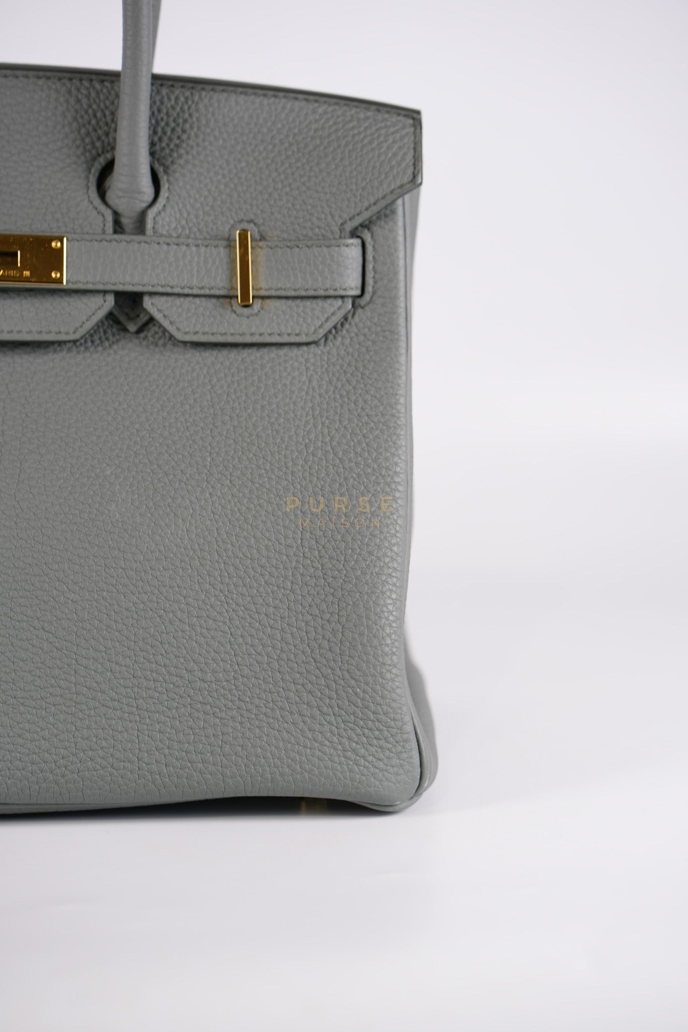 Birkin 30 Retourne Vert Amande in Togo Leather and Gold Hardware Stamp D (2019) | Purse Maison Luxury Bags Shop
