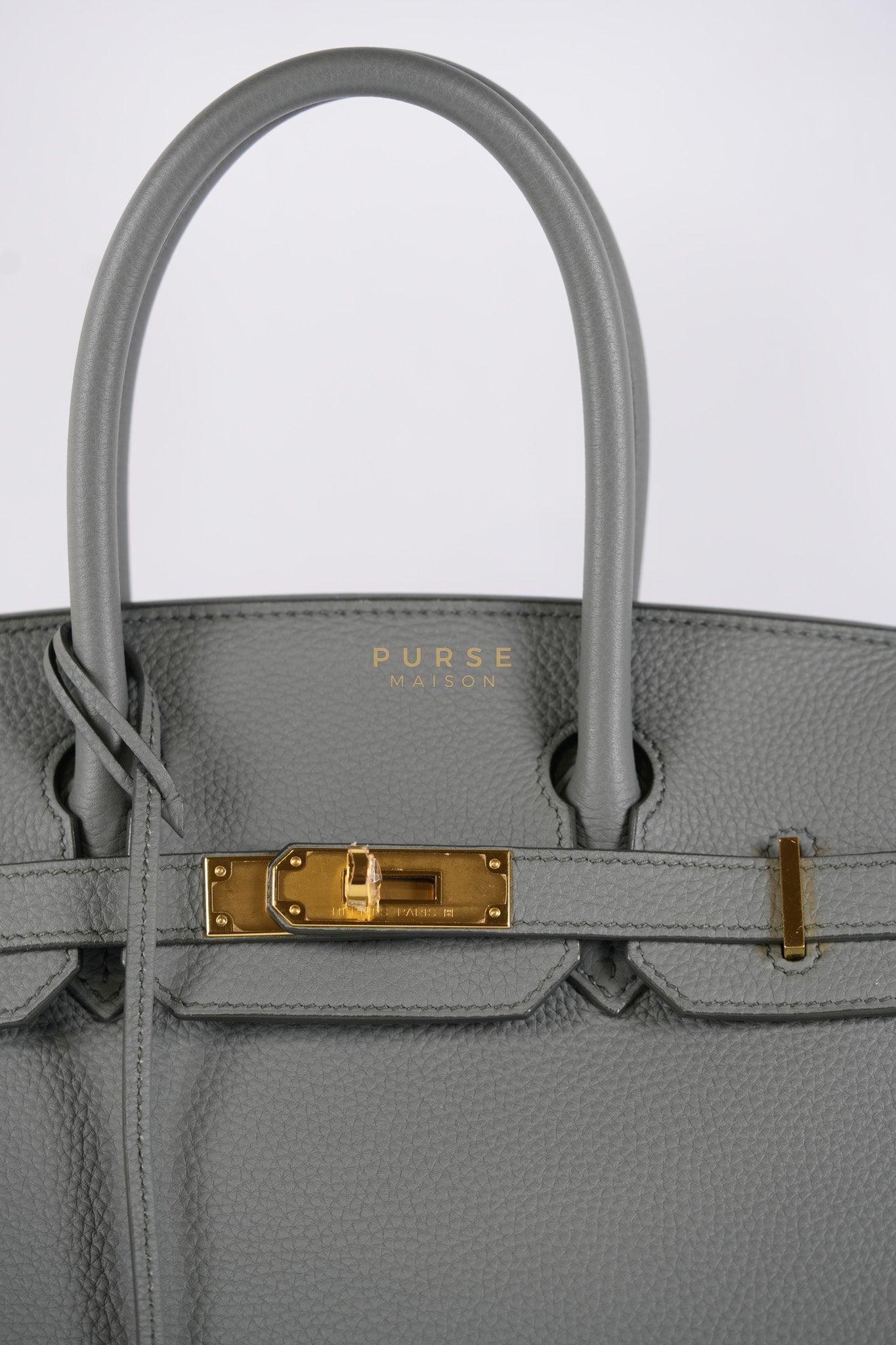 Birkin 30 Retourne Vert Amande in Togo Leather and Gold Hardware Stamp D (2019) | Purse Maison Luxury Bags Shop