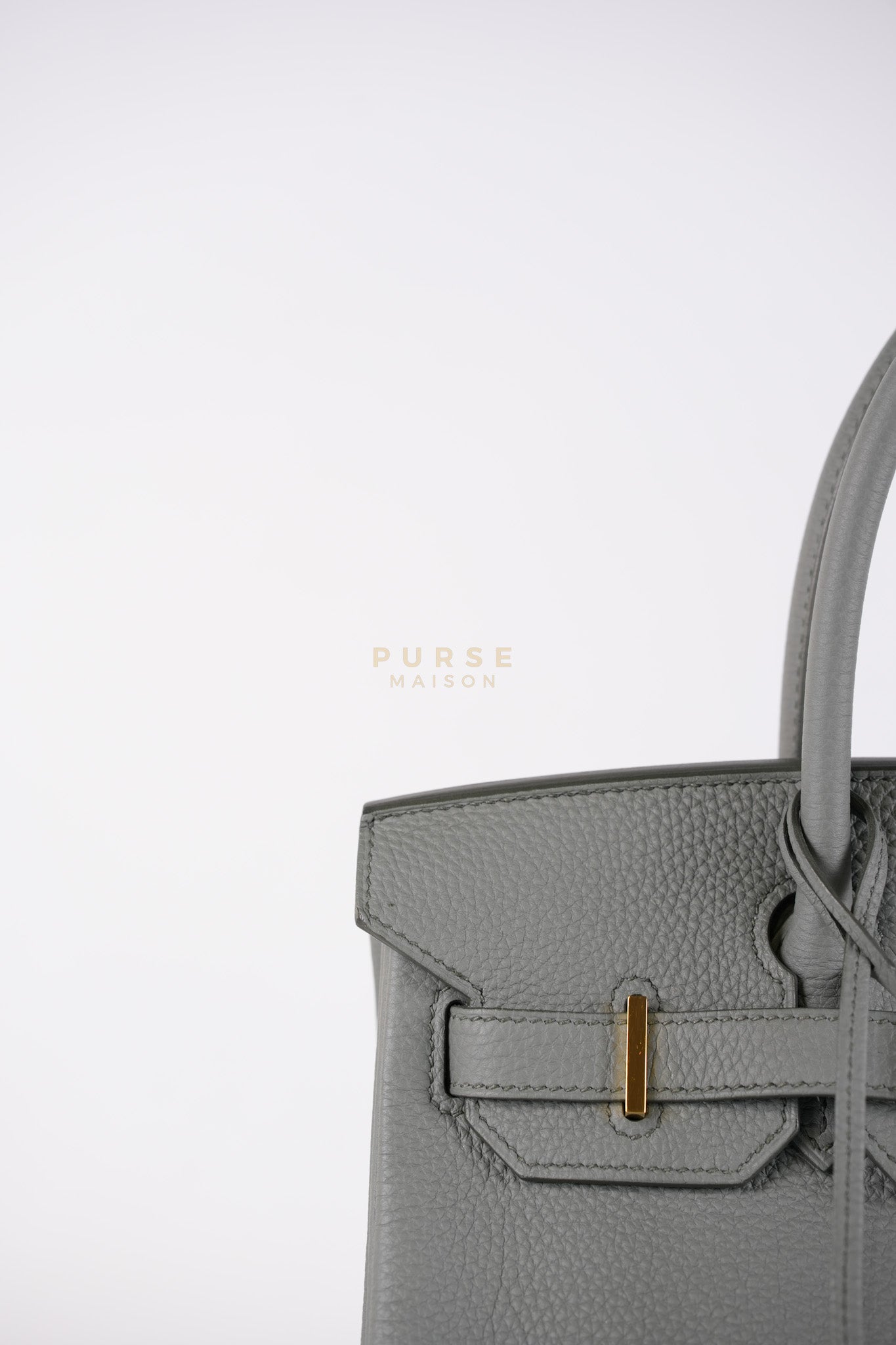 Birkin 30 Retourne Vert Amande in Togo Leather and Gold Hardware Stamp D (2019) | Purse Maison Luxury Bags Shop
