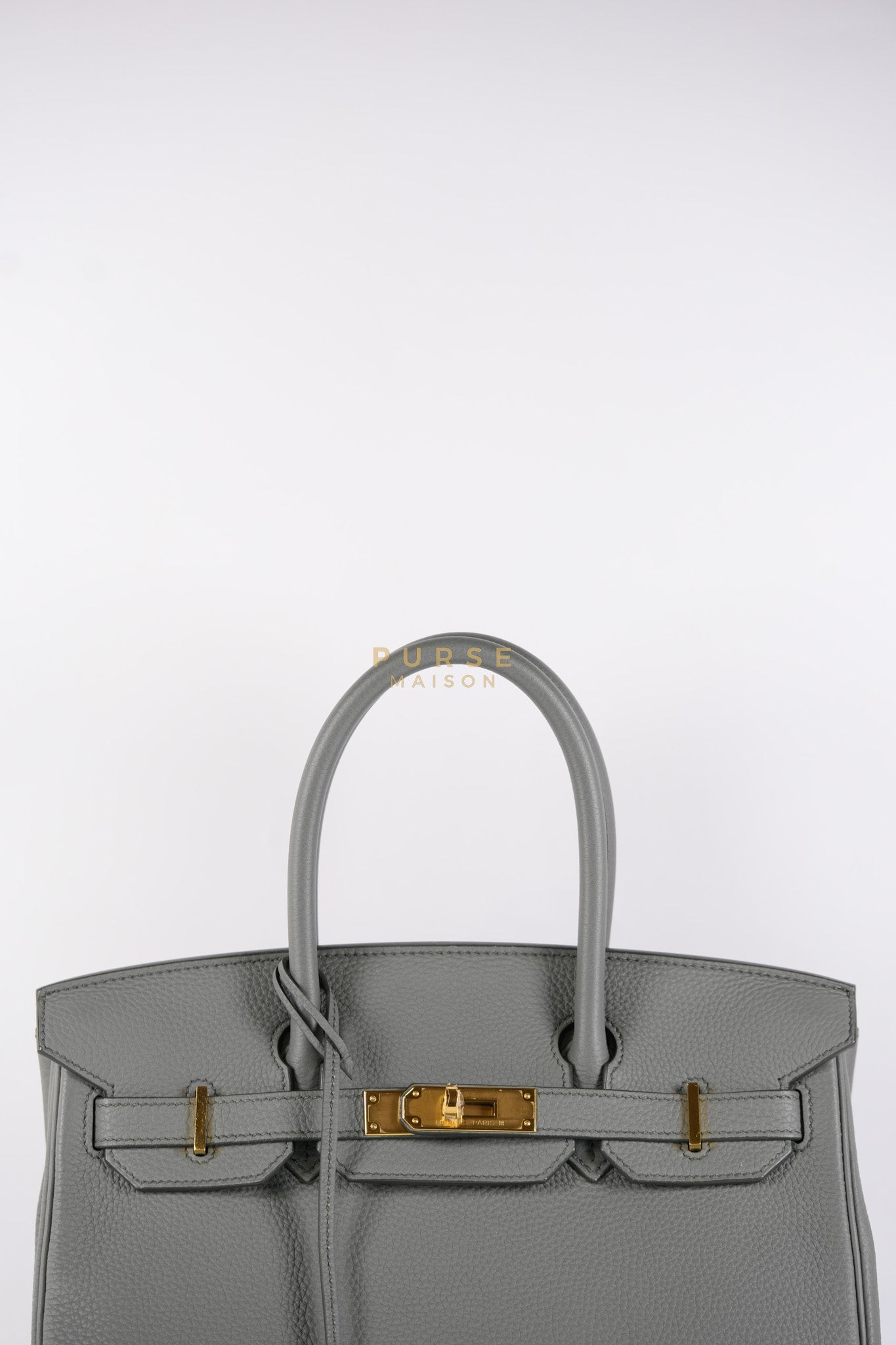 Birkin 30 Retourne Vert Amande in Togo Leather and Gold Hardware Stamp D (2019) | Purse Maison Luxury Bags Shop