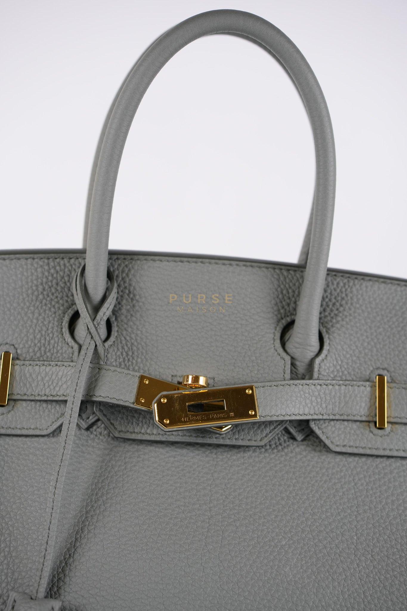 Birkin 30 Retourne Vert Amande in Togo Leather and Gold Hardware Stamp D (2019) | Purse Maison Luxury Bags Shop