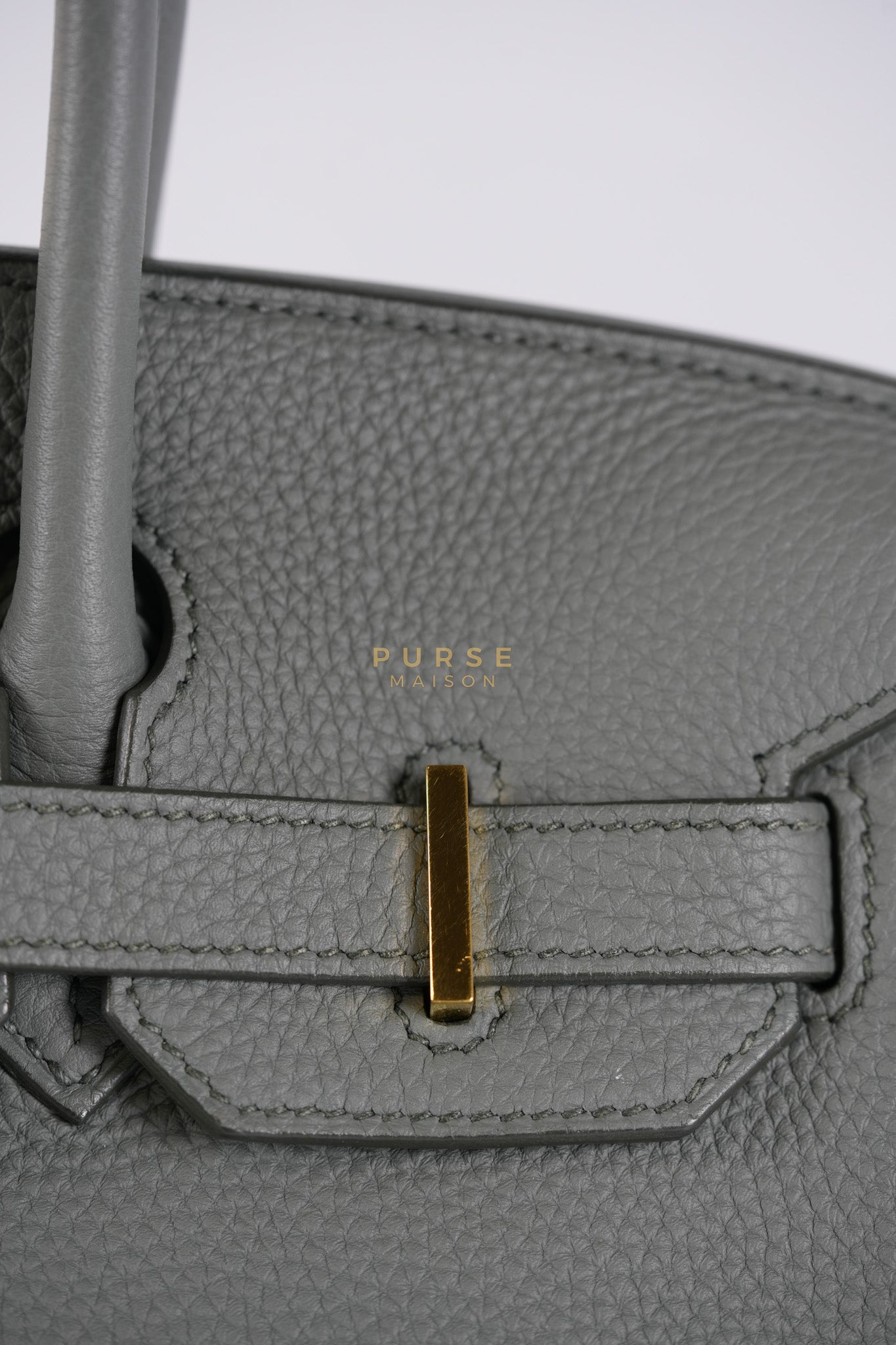 Birkin 30 Retourne Vert Amande in Togo Leather and Gold Hardware Stamp D (2019) | Purse Maison Luxury Bags Shop