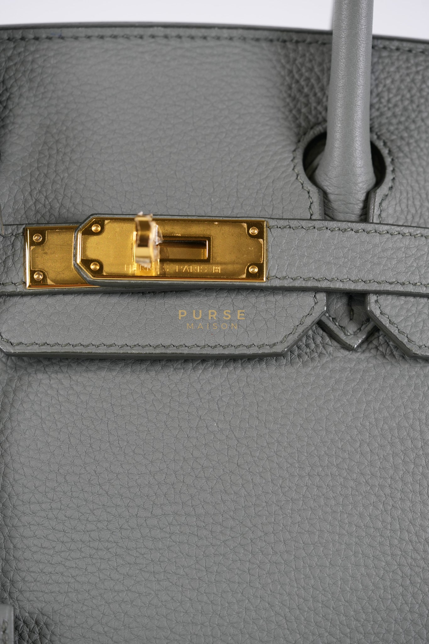 Birkin 30 Retourne Vert Amande in Togo Leather and Gold Hardware Stamp D (2019) | Purse Maison Luxury Bags Shop