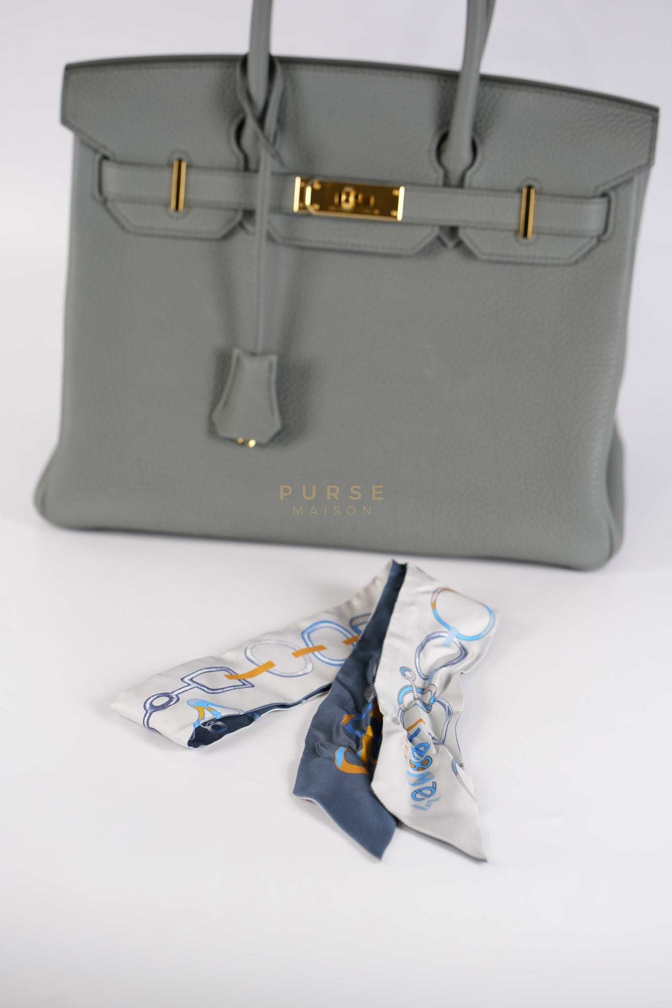 Birkin 30 Retourne Vert Amande in Togo Leather and Gold Hardware Stamp D (2019) | Purse Maison Luxury Bags Shop