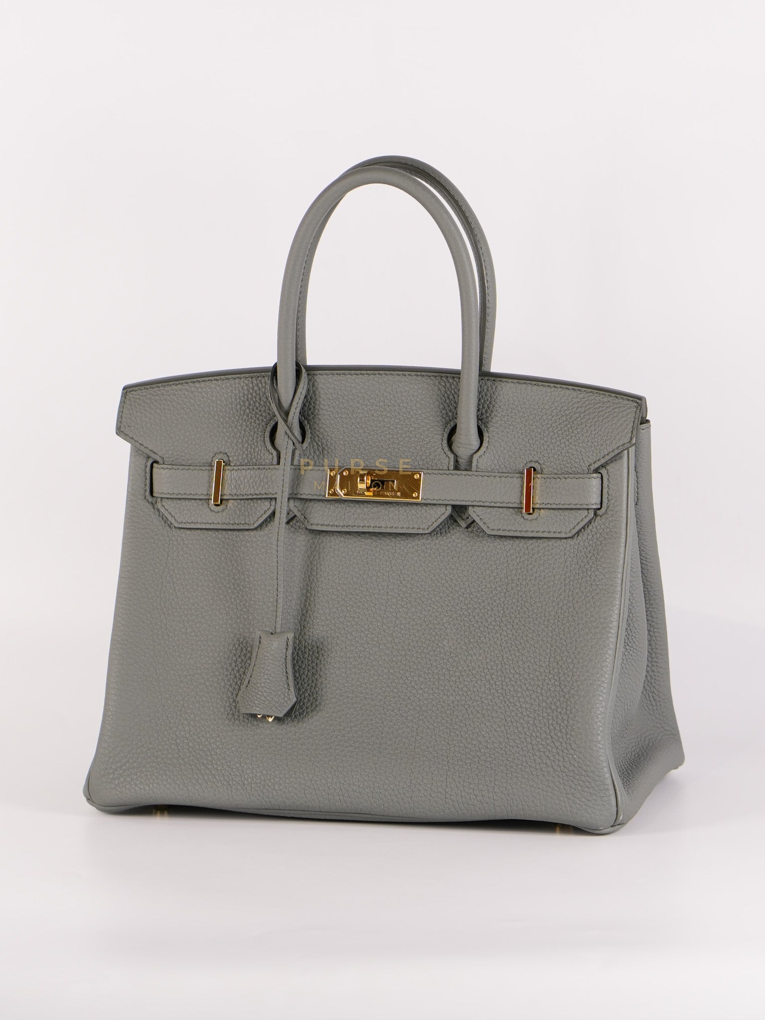 Birkin 30 Retourne Vert Amande in Togo Leather and Gold Hardware Stamp D (2019) | Purse Maison Luxury Bags Shop