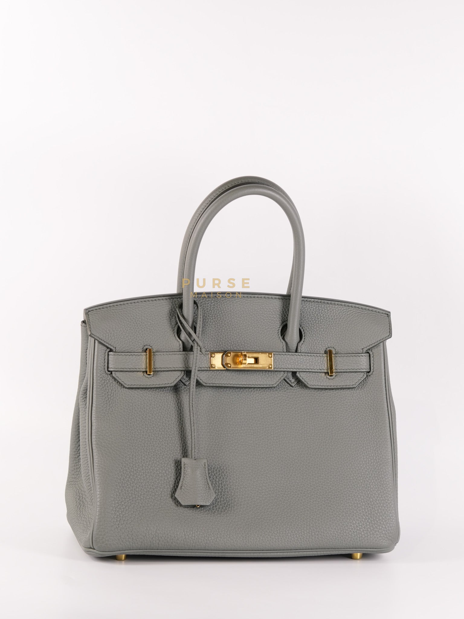 Birkin 30 Retourne Vert Amande in Togo Leather and Gold Hardware Stamp D (2019) | Purse Maison Luxury Bags Shop