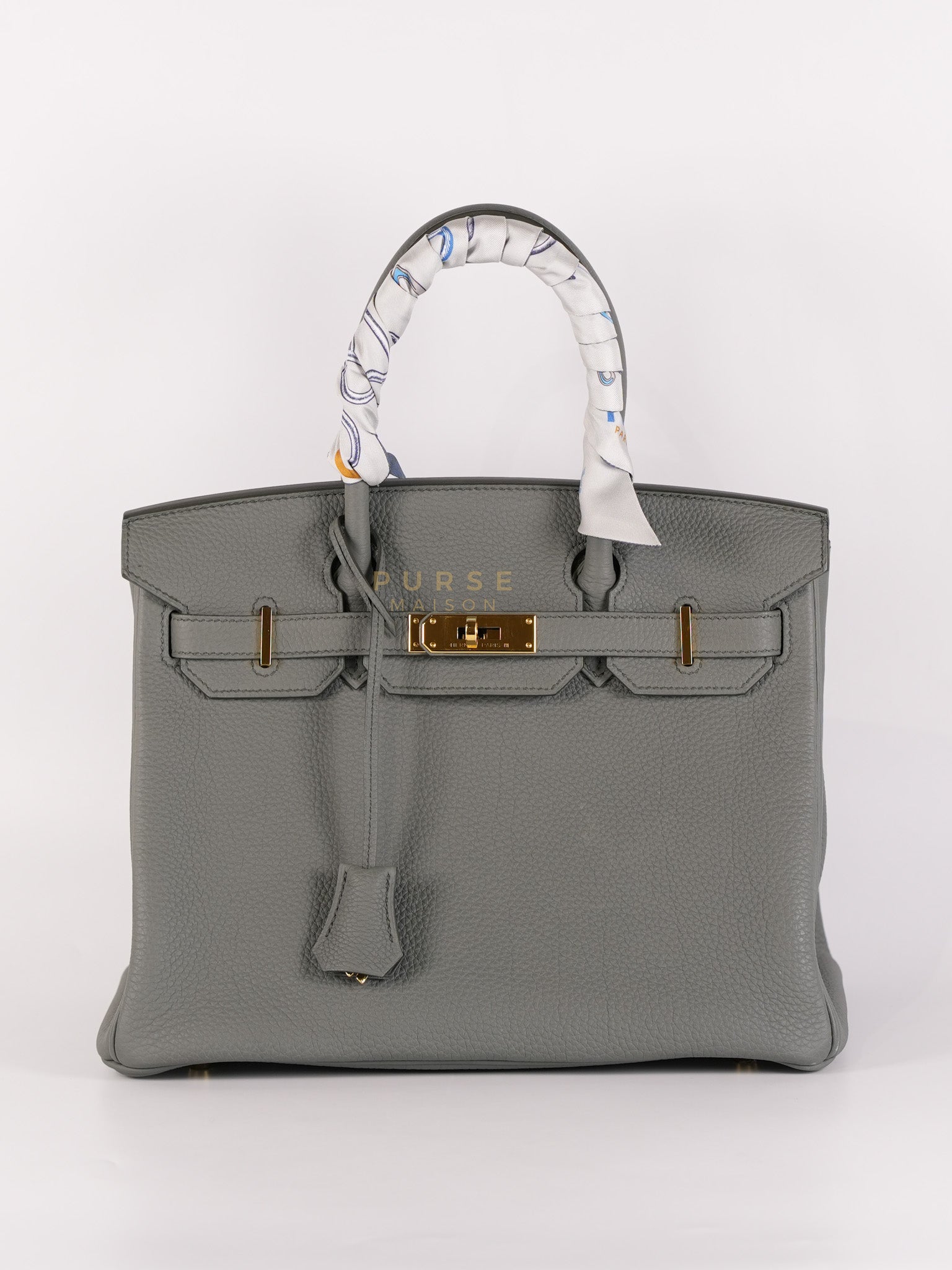 Birkin 30 Retourne Vert Amande in Togo Leather and Gold Hardware Stamp D (2019) | Purse Maison Luxury Bags Shop