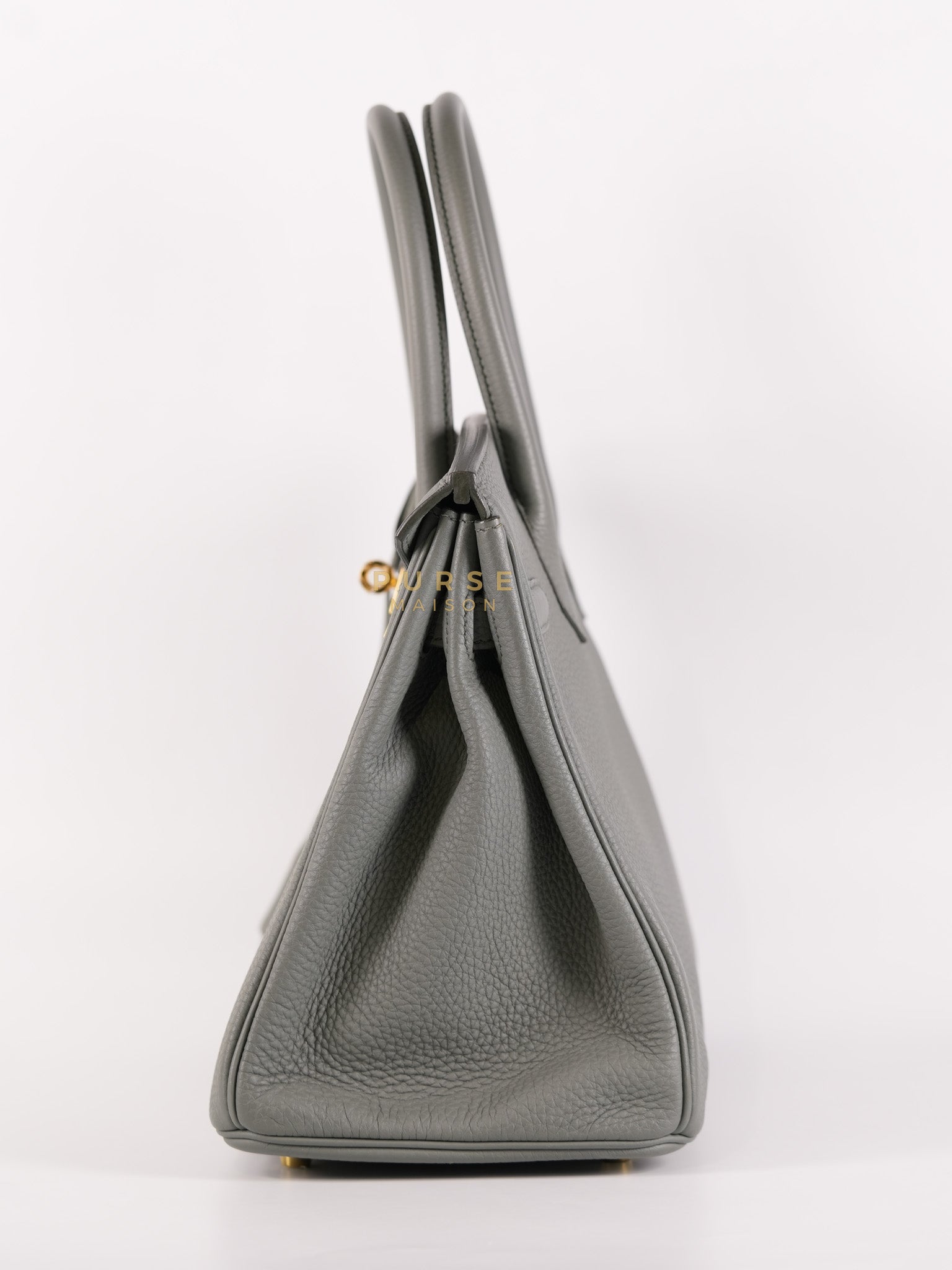 Birkin 30 Retourne Vert Amande in Togo Leather and Gold Hardware Stamp D (2019) | Purse Maison Luxury Bags Shop