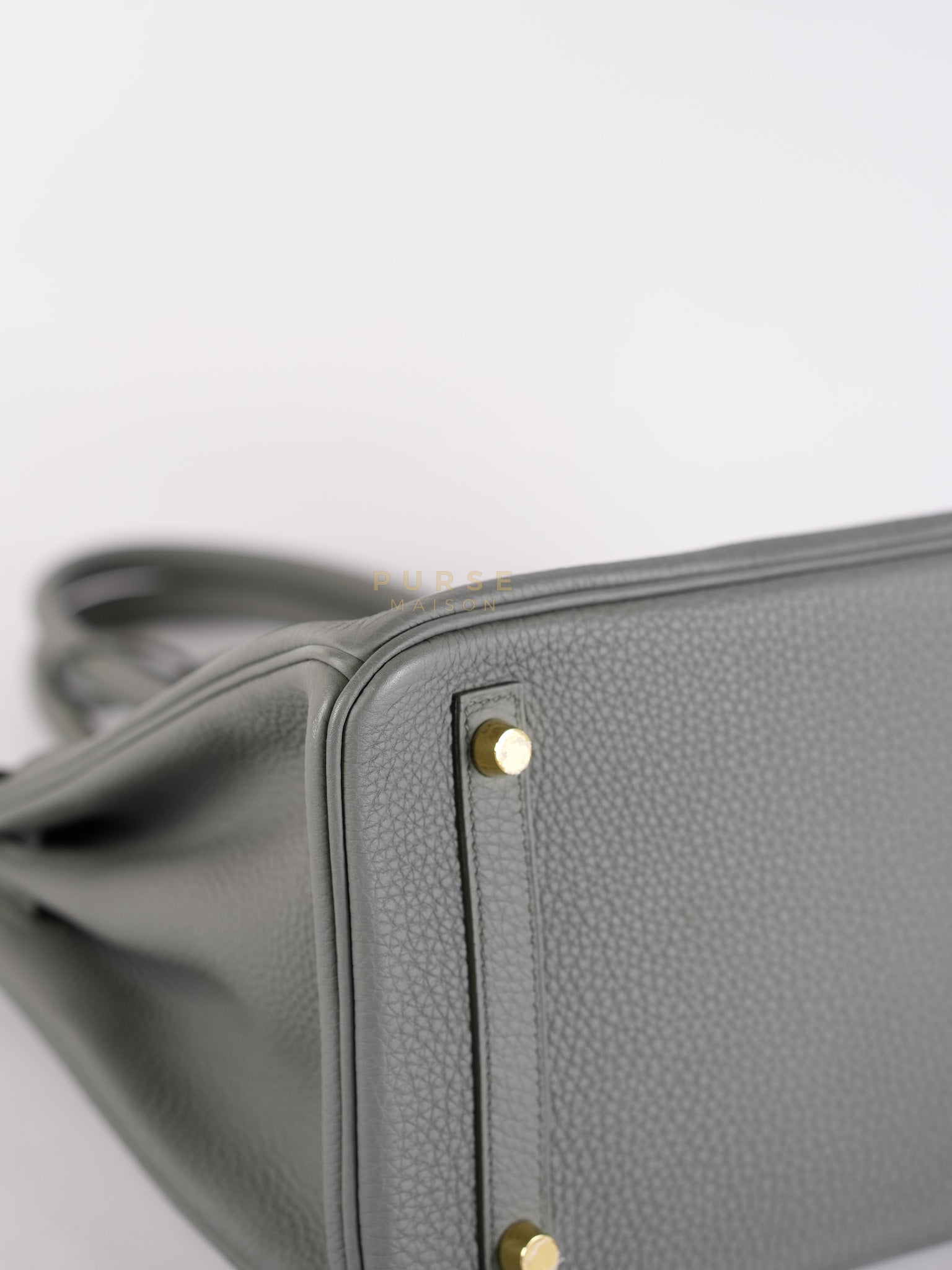 Birkin 30 Retourne Vert Amande in Togo Leather and Gold Hardware Stamp D (2019) | Purse Maison Luxury Bags Shop
