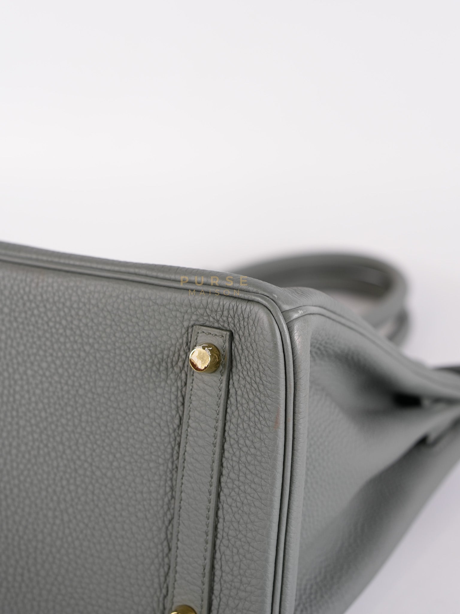 Birkin 30 Retourne Vert Amande in Togo Leather and Gold Hardware Stamp D (2019) | Purse Maison Luxury Bags Shop