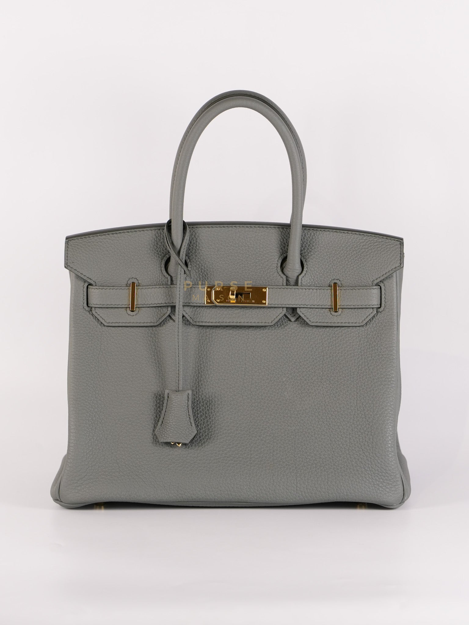 Birkin 30 Retourne Vert Amande in Togo Leather and Gold Hardware Stamp D (2019) | Purse Maison Luxury Bags Shop