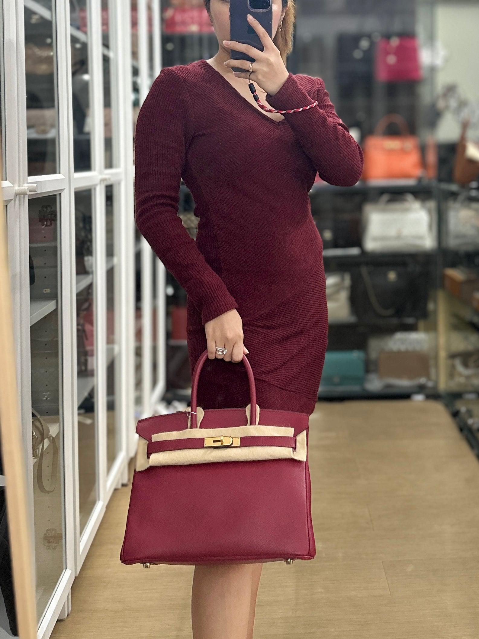 Hermes Birkin 30 Rouge Grenat Epsom Stamp X Gold Hardware