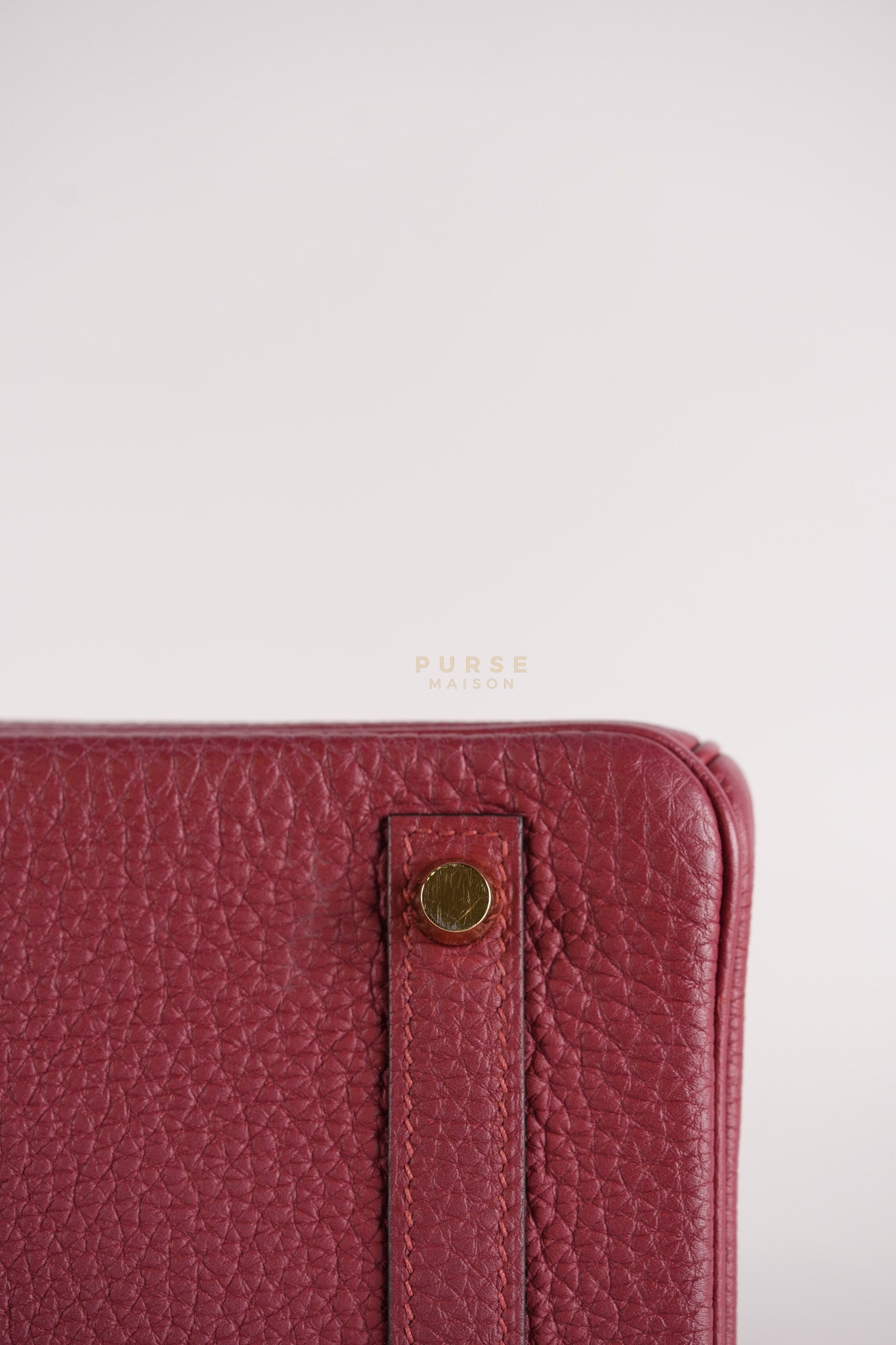 Birkin 30 Rouge Grenat in Togo Leather and Gold Hardware Stamp A (2017) | Purse Maison Luxury Bags Shop